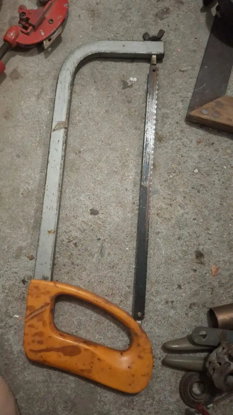 Hacksaw with Orange Plastic Handle