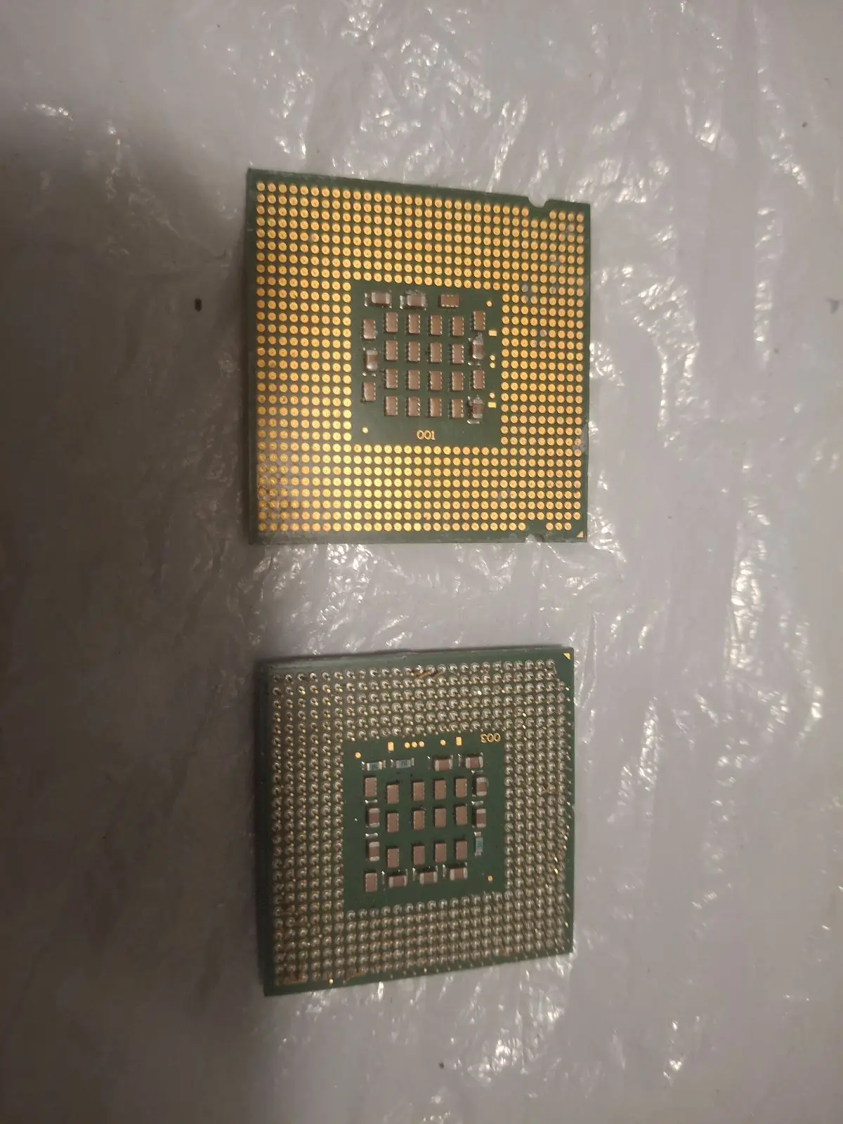Computer Processor CPU Chip with Gold Contacts