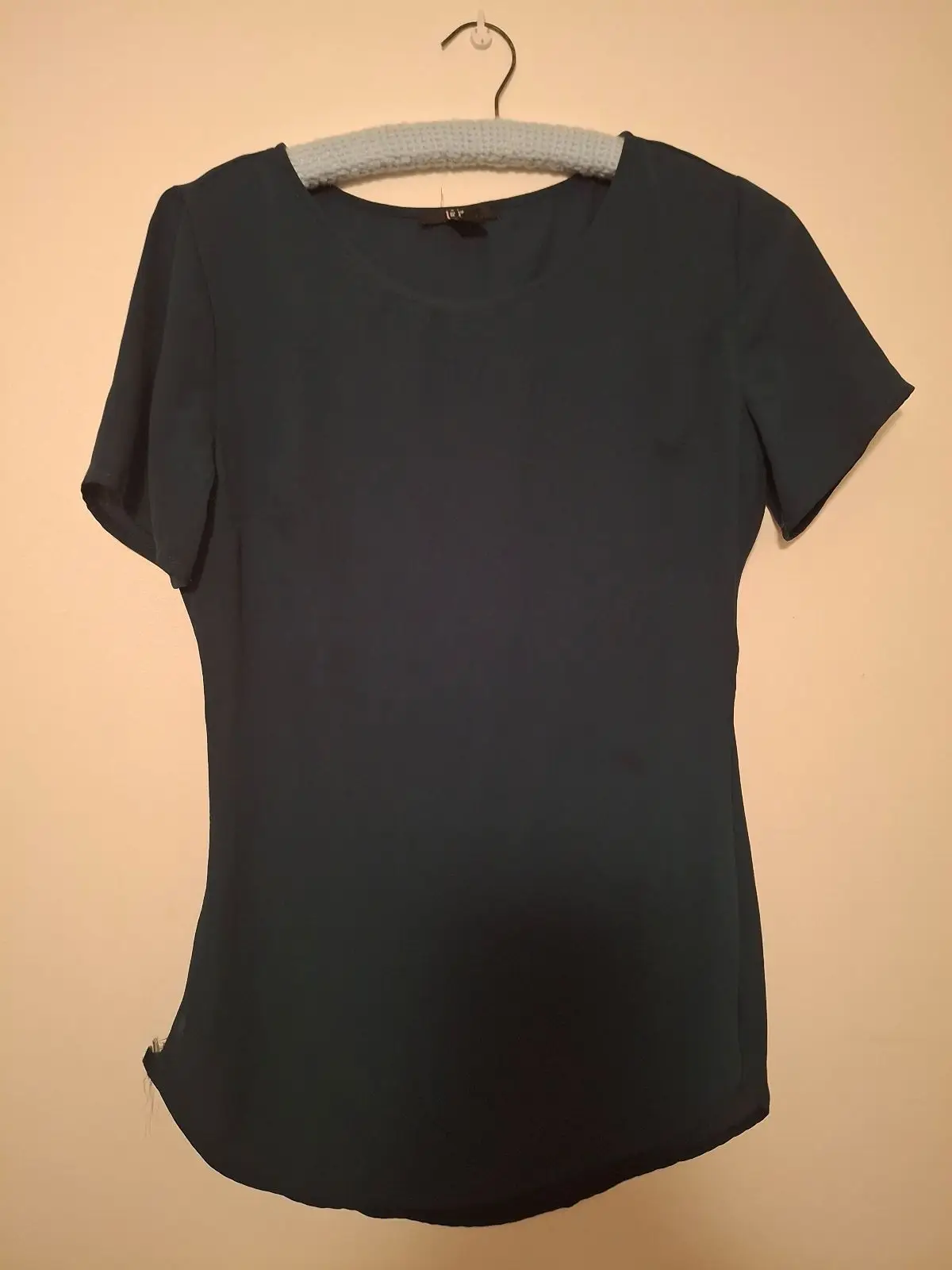 Shein Dark Teal Short Sleeve Top