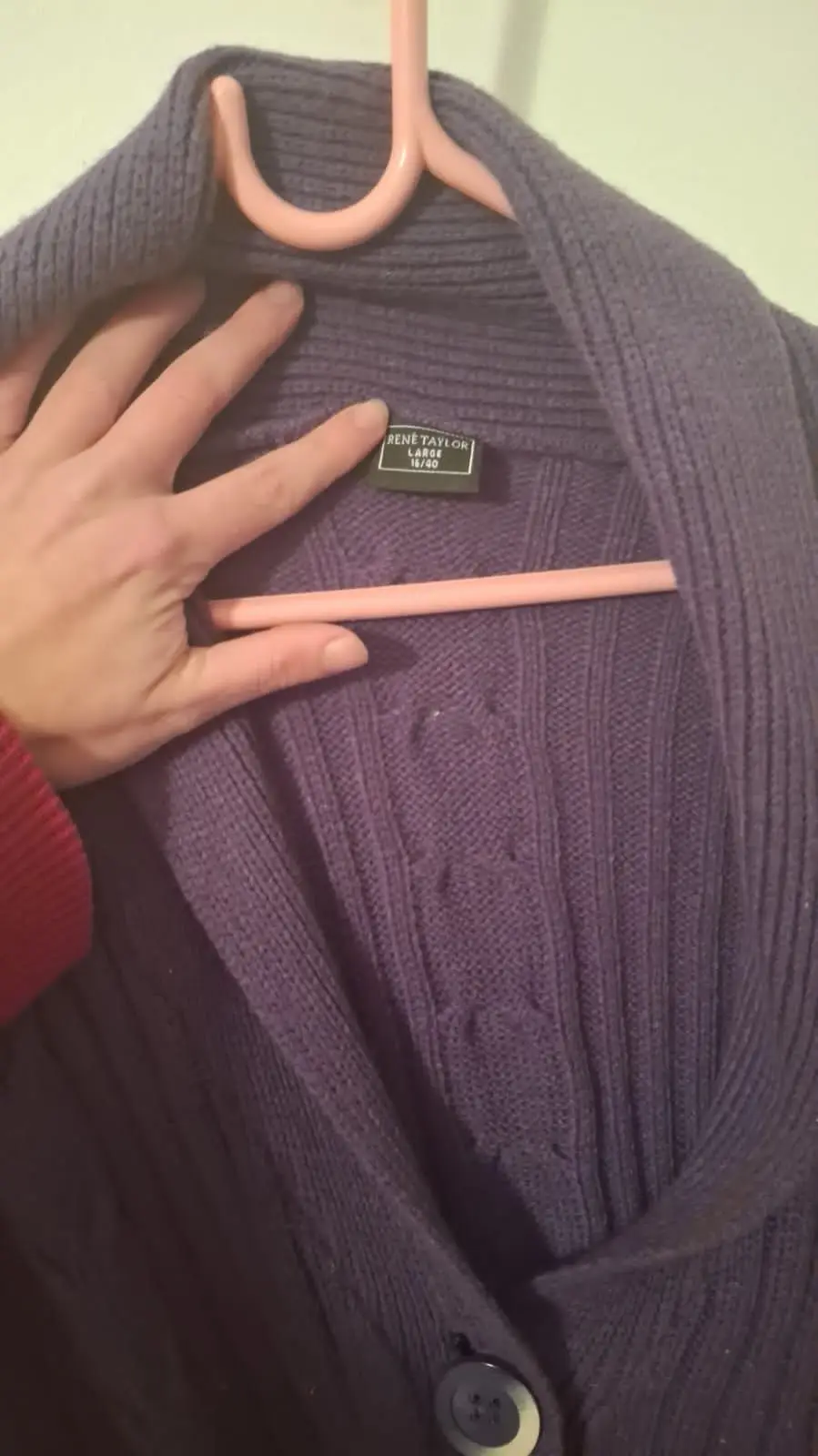 Miladys Purple Knit Cardigan Size 40
