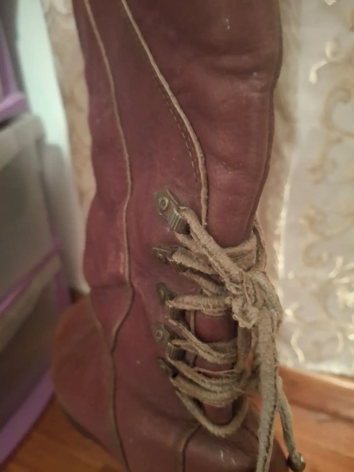 Brown Leather Tall Boots