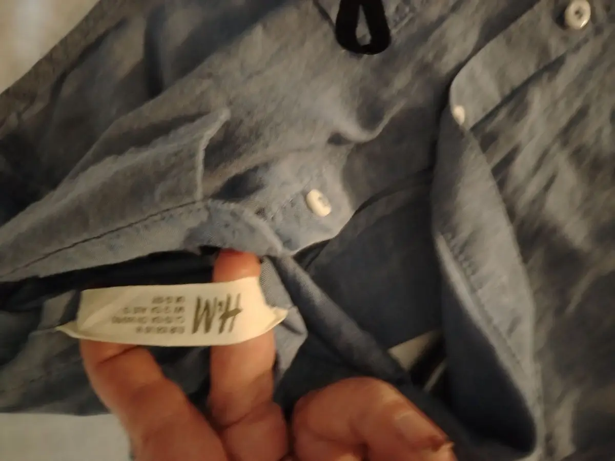 H&M Sleeveless Chambray Tie-Front Top