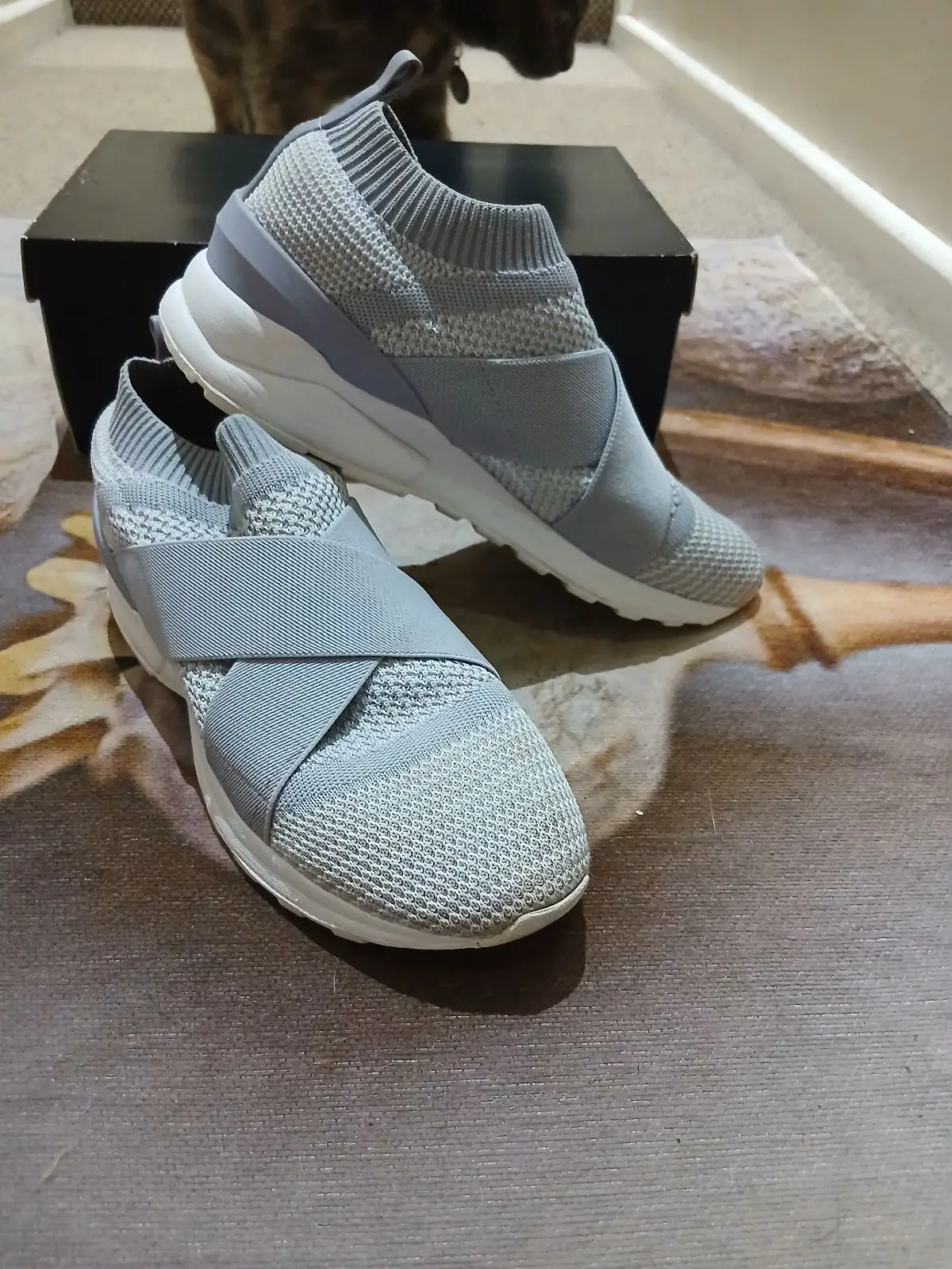 Country Road Grey Knit Slip-On Sneakers