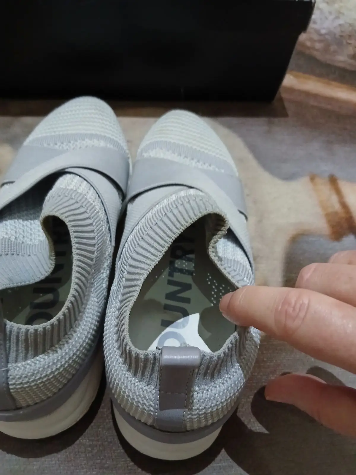 Country Road Grey Knit Slip-On Sneakers