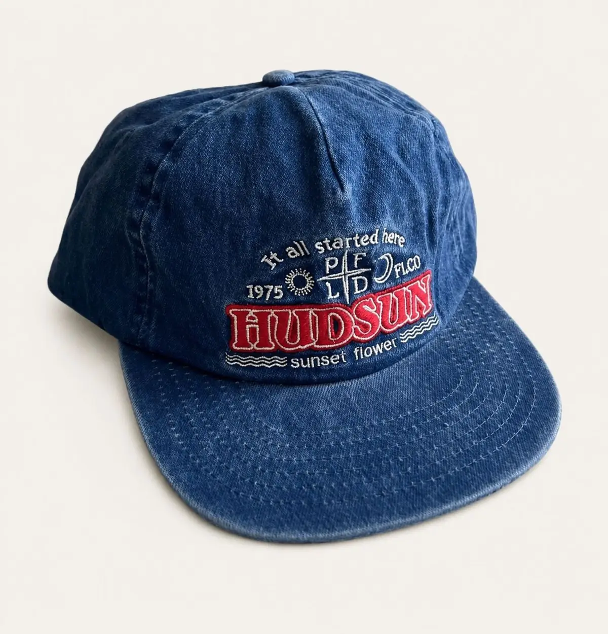 Hudson Red Embroidered Cap