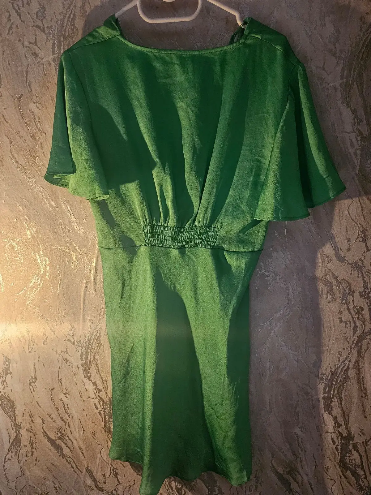 Stradivarius Green V-Neck Dress
