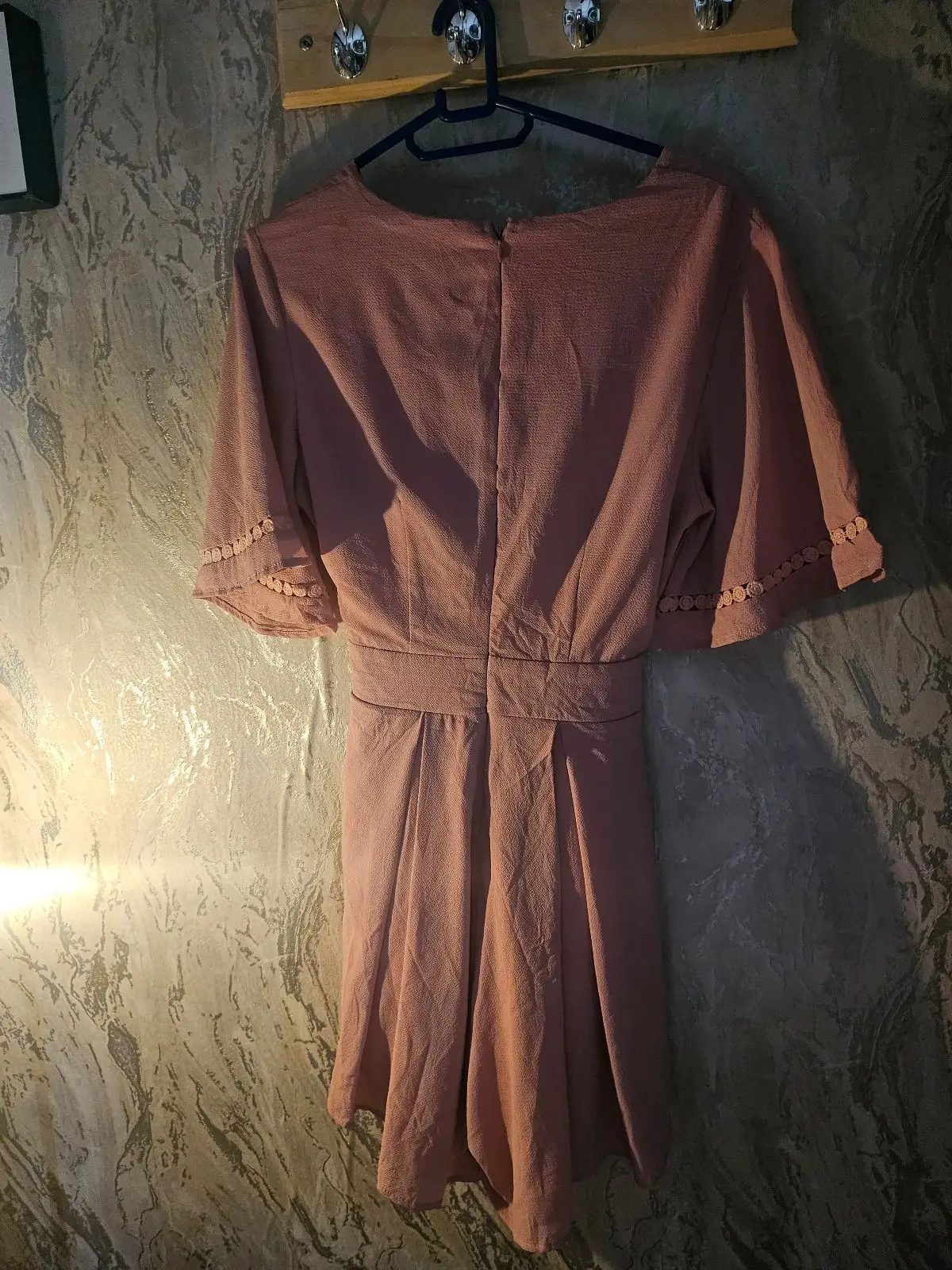 Pink V-Neck Tie-Waist Playsuit