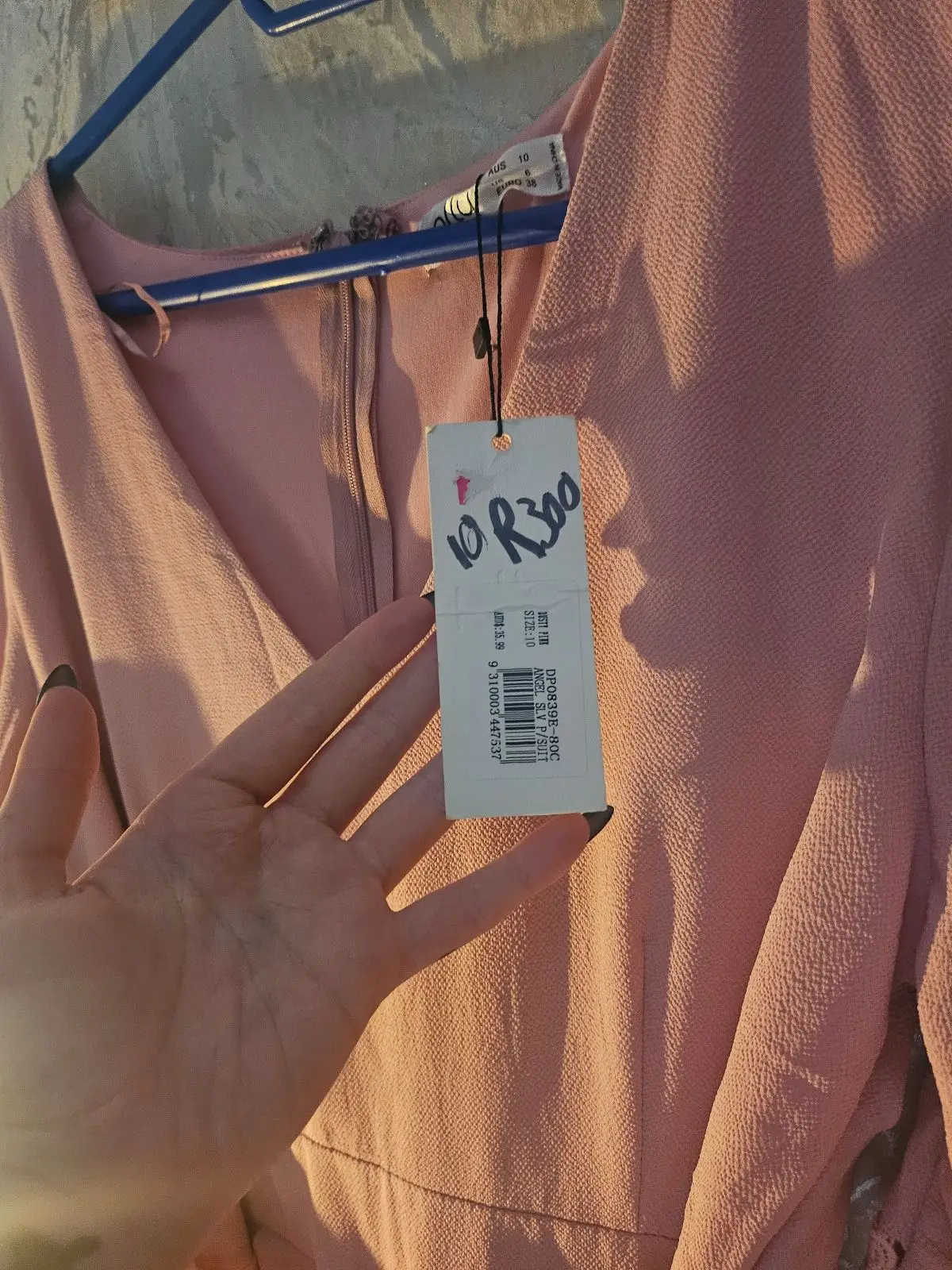 Pink V-Neck Tie-Waist Playsuit