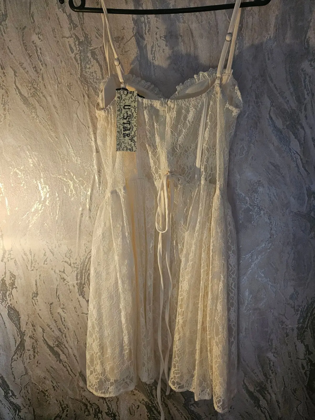White Lace Corset Dress