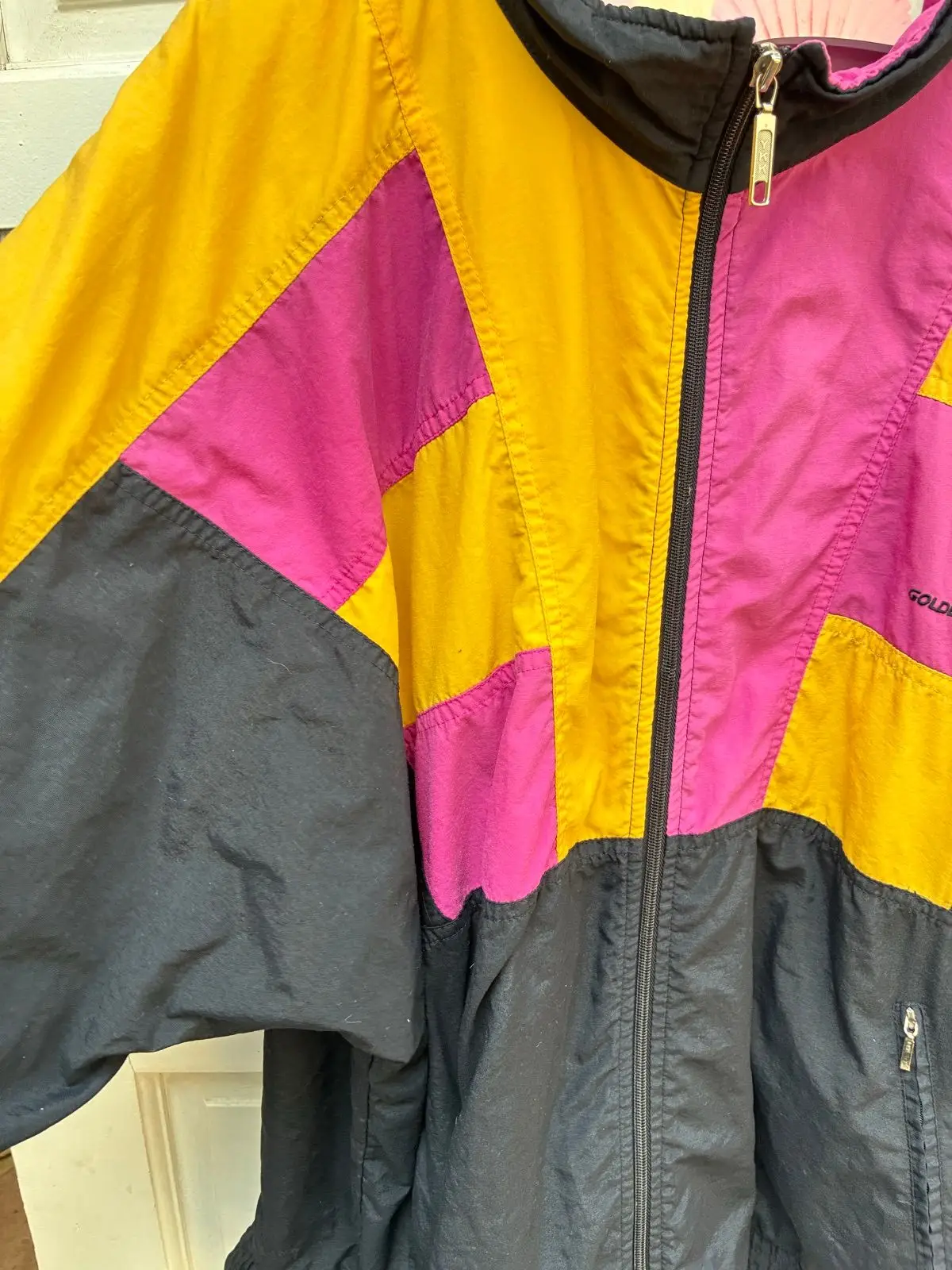 Vintage Golden Cup Color Block Track Jacket