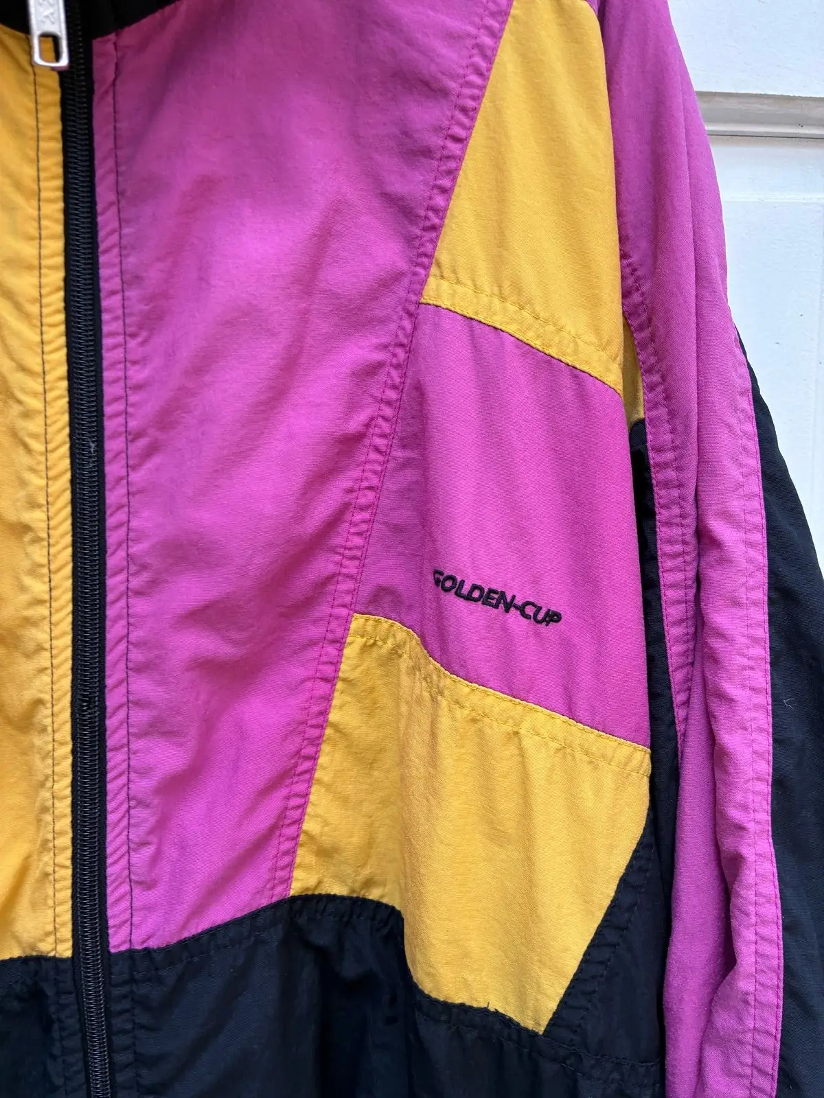Vintage Golden Cup Color Block Track Jacket