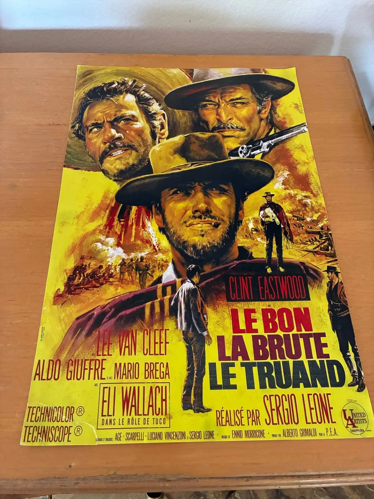 Vintage Le Bon La Brute Le Truand French Movie Poster