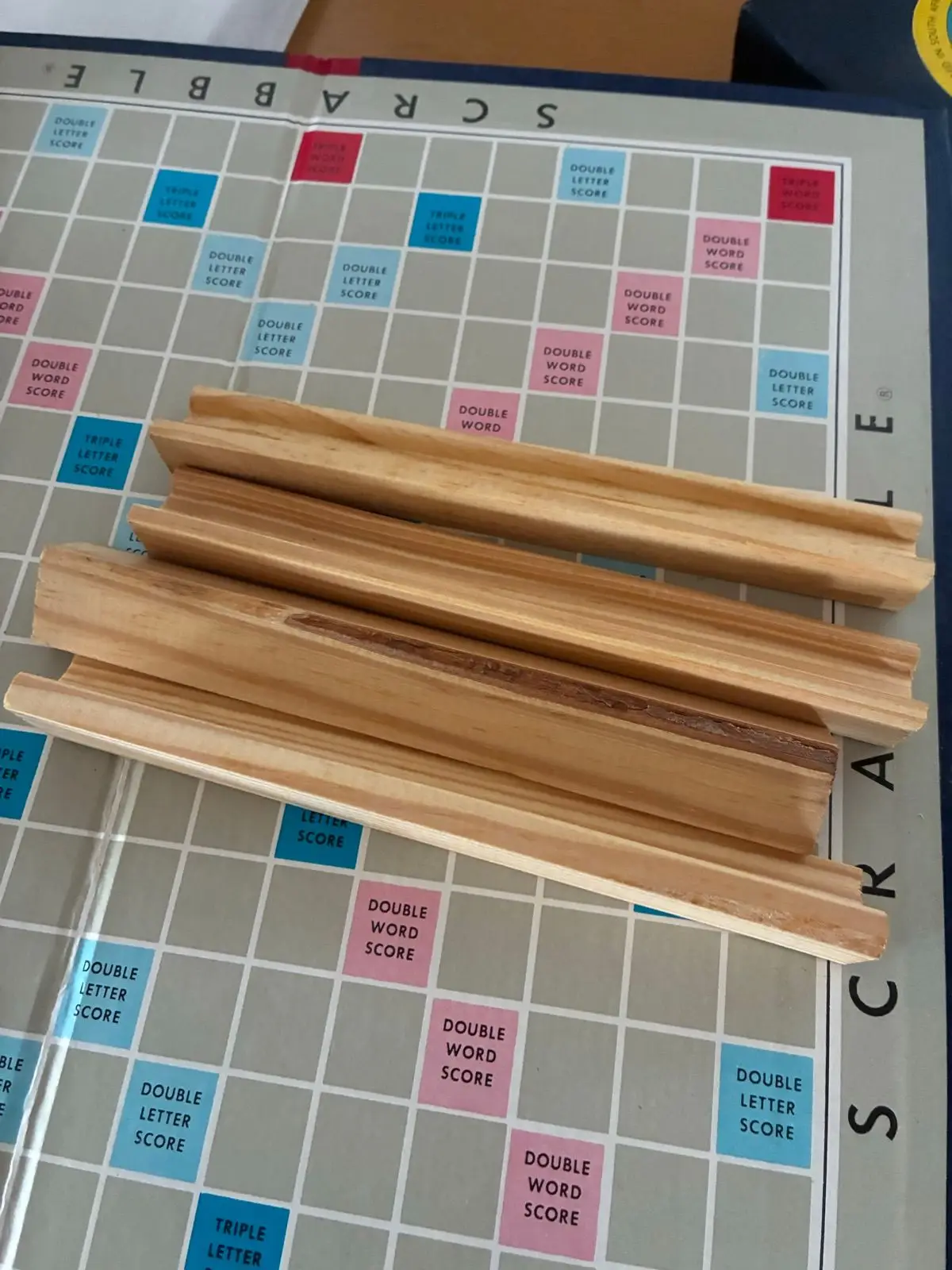 Vintage Scrabble Board Game with Wood Tiles