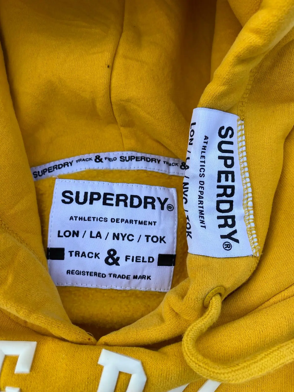 Superdry Tokyo Track & Field Yellow Hoodie