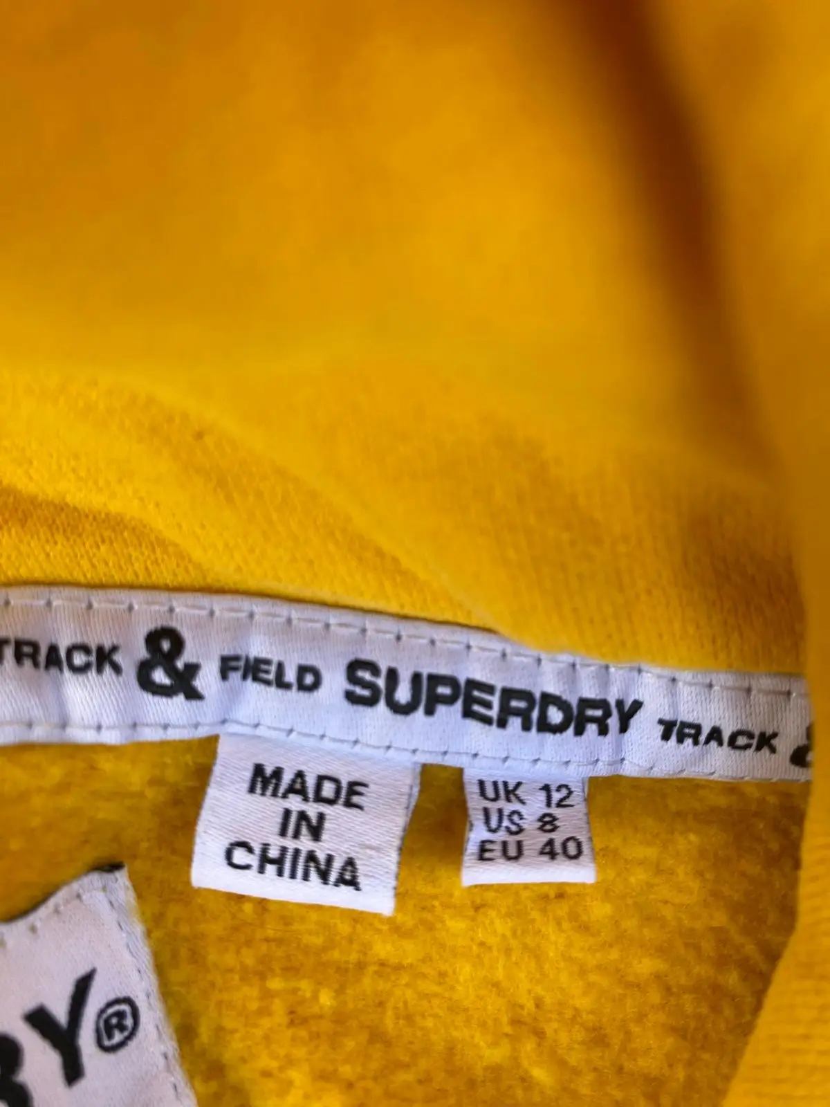Superdry Tokyo Track & Field Yellow Hoodie