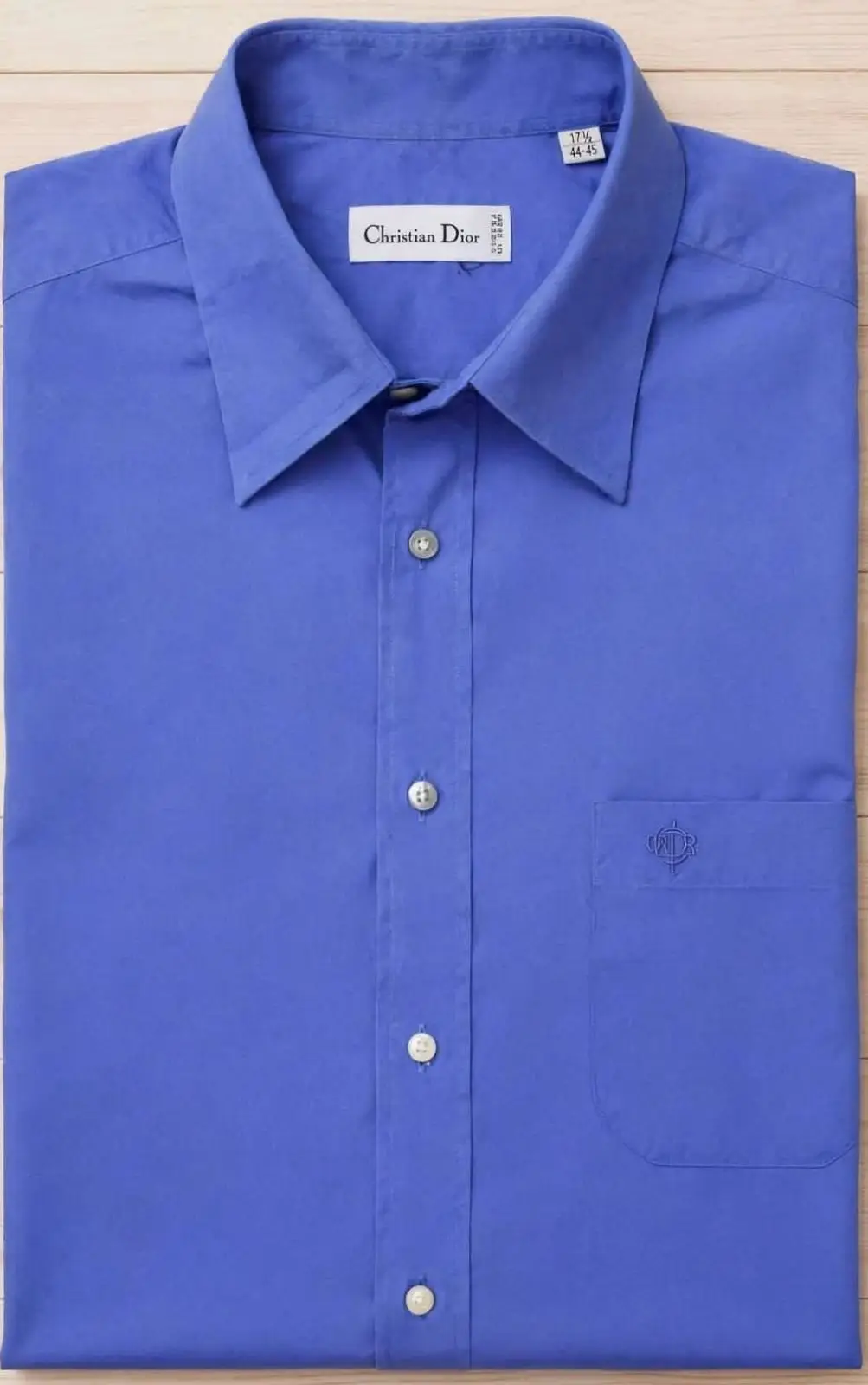 Christian Dior Blue Short Sleeve Button-Up Shirt