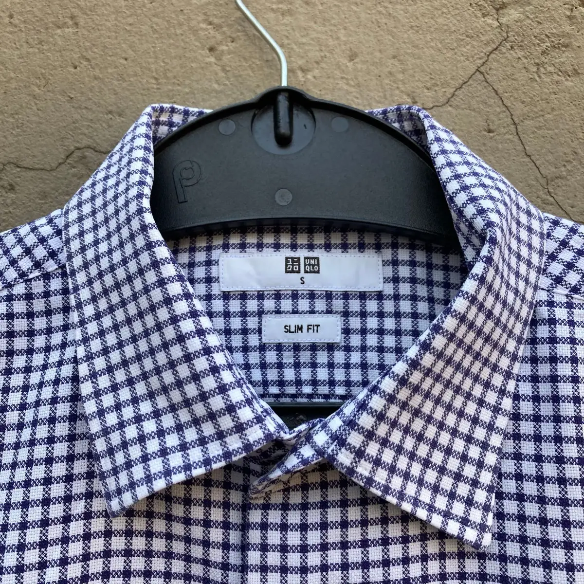 Uniqlo Purple Checkered Slim Fit Shirt
