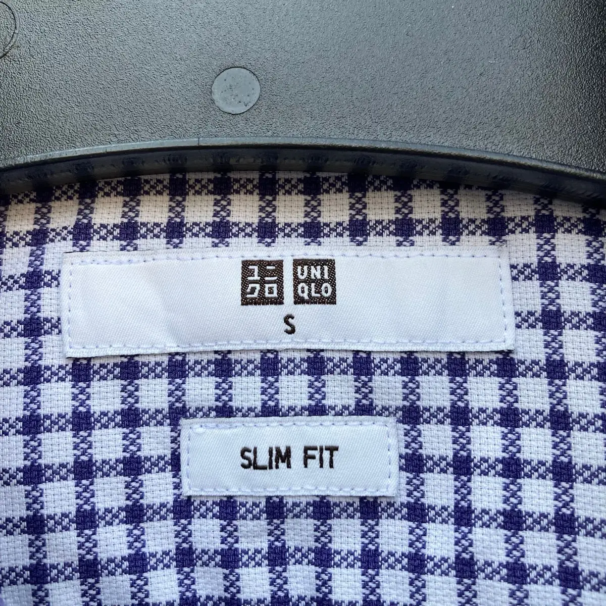 Uniqlo Purple Checkered Slim Fit Shirt