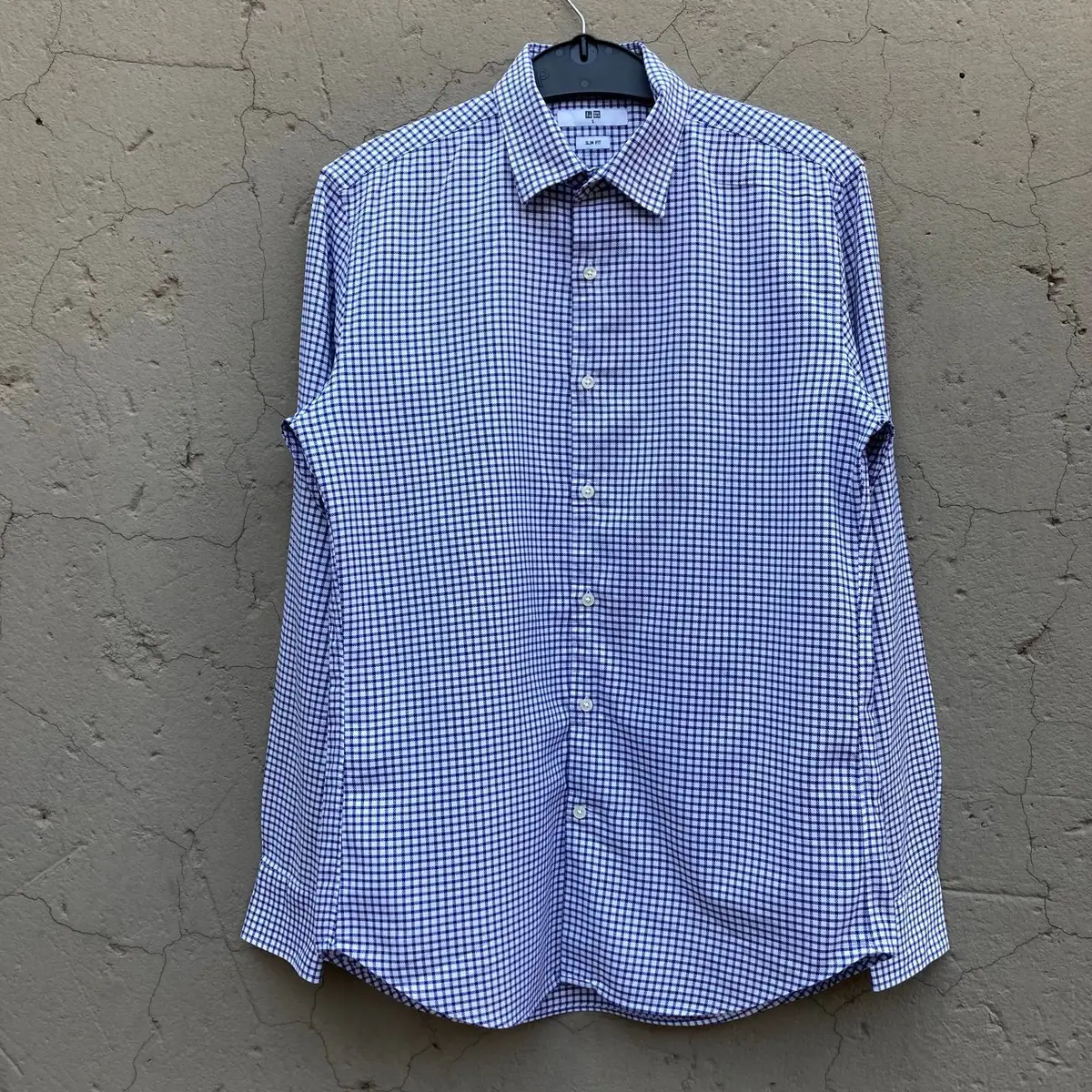 Uniqlo Purple Checkered Slim Fit Shirt