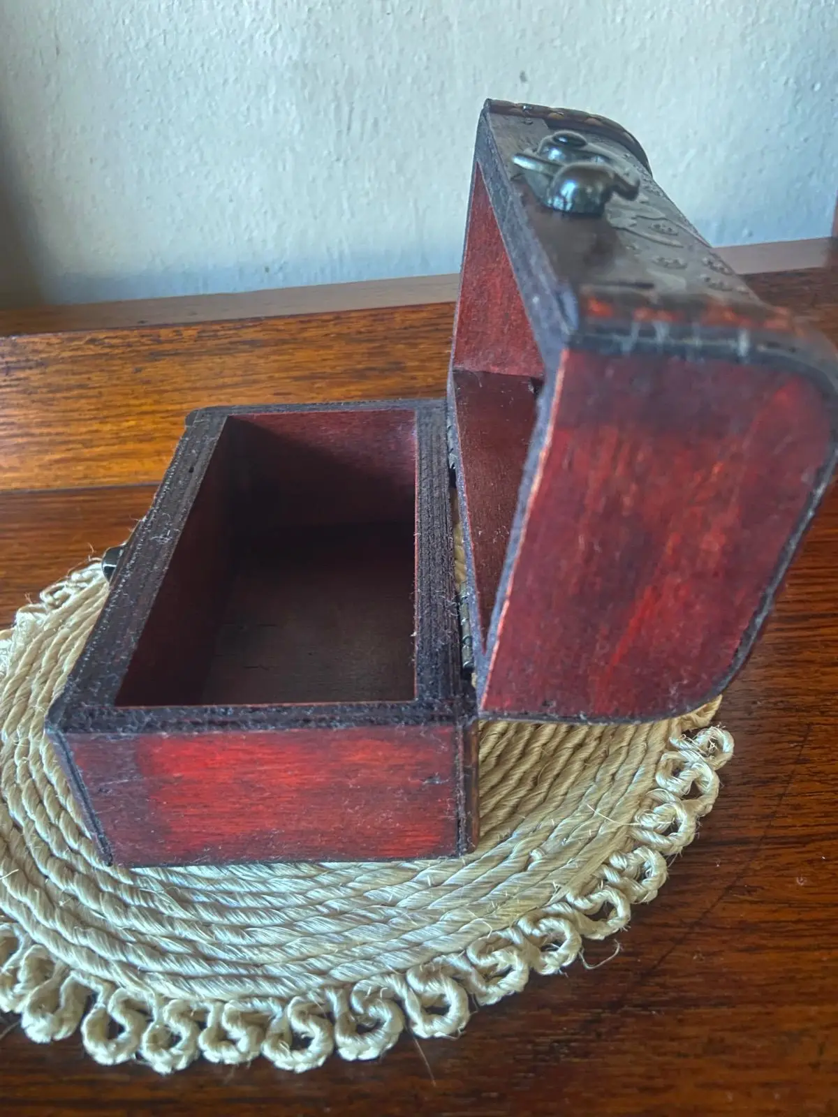 Decorative Wooden Storage Box with Butterfly Pattern