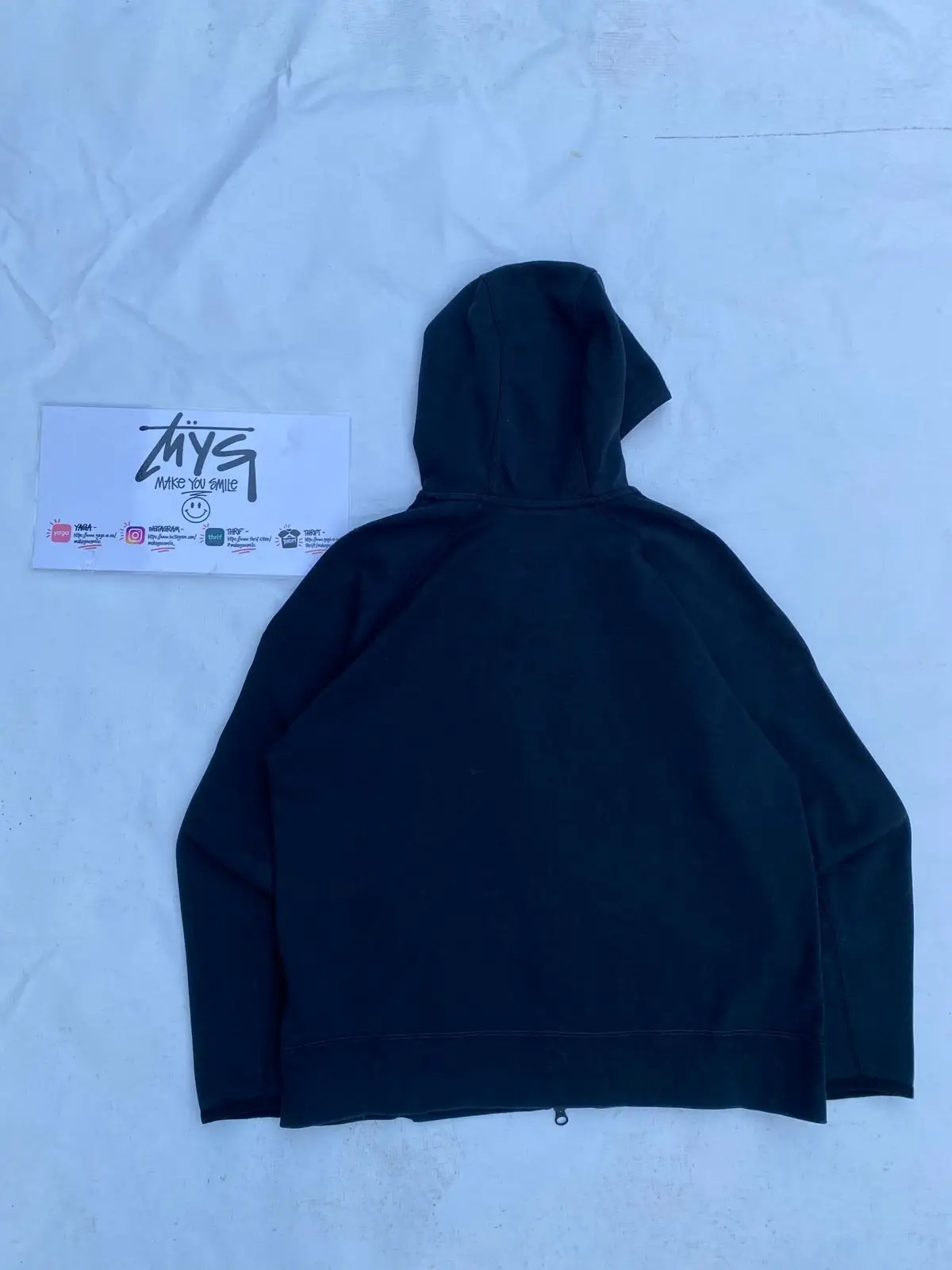 Nike Black Tech Fleece Zip-Up Hoodie