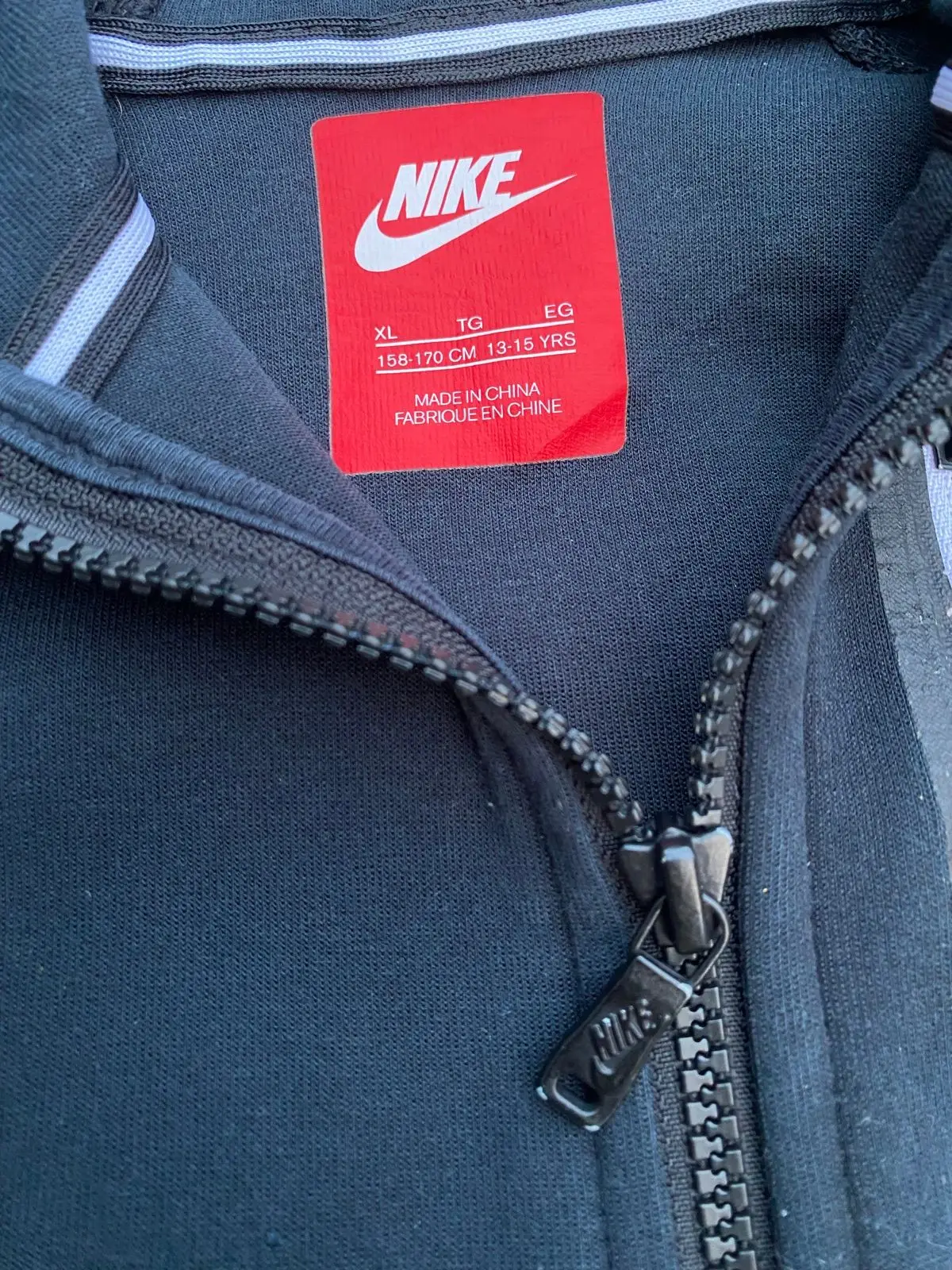 Nike Black Tech Fleece Zip-Up Hoodie