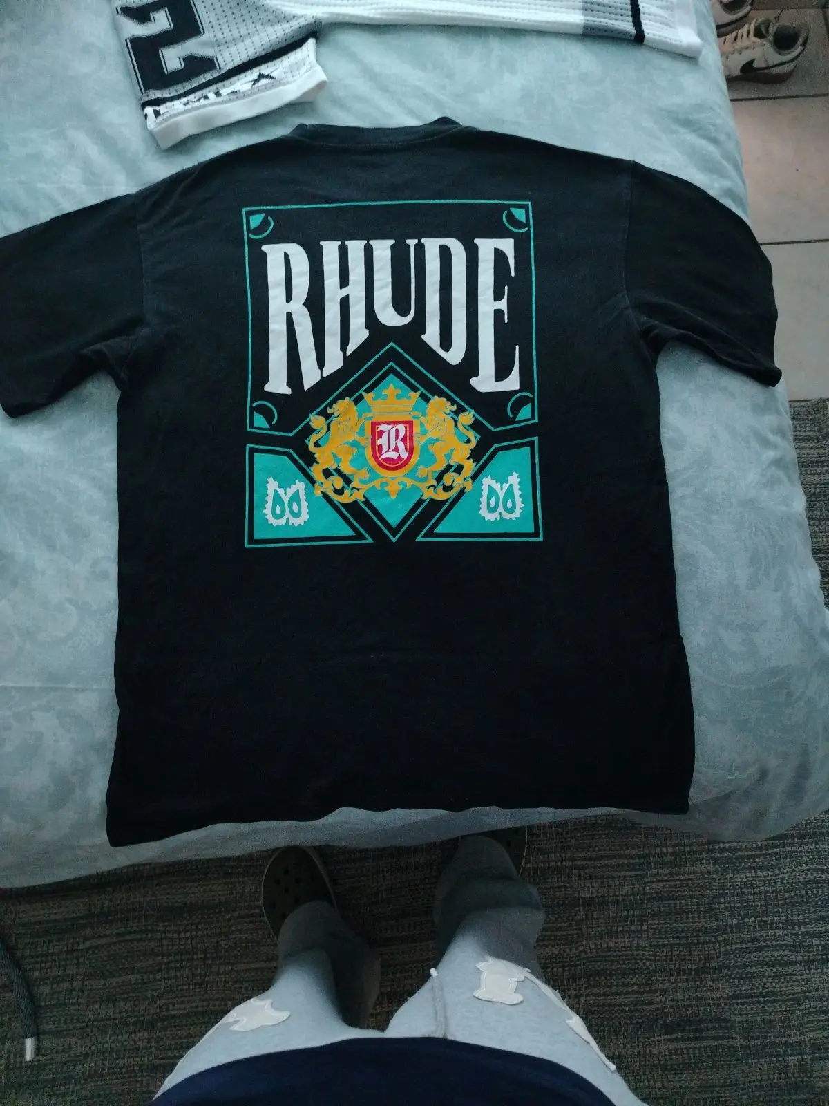 Rhude Black Graphic T-Shirt