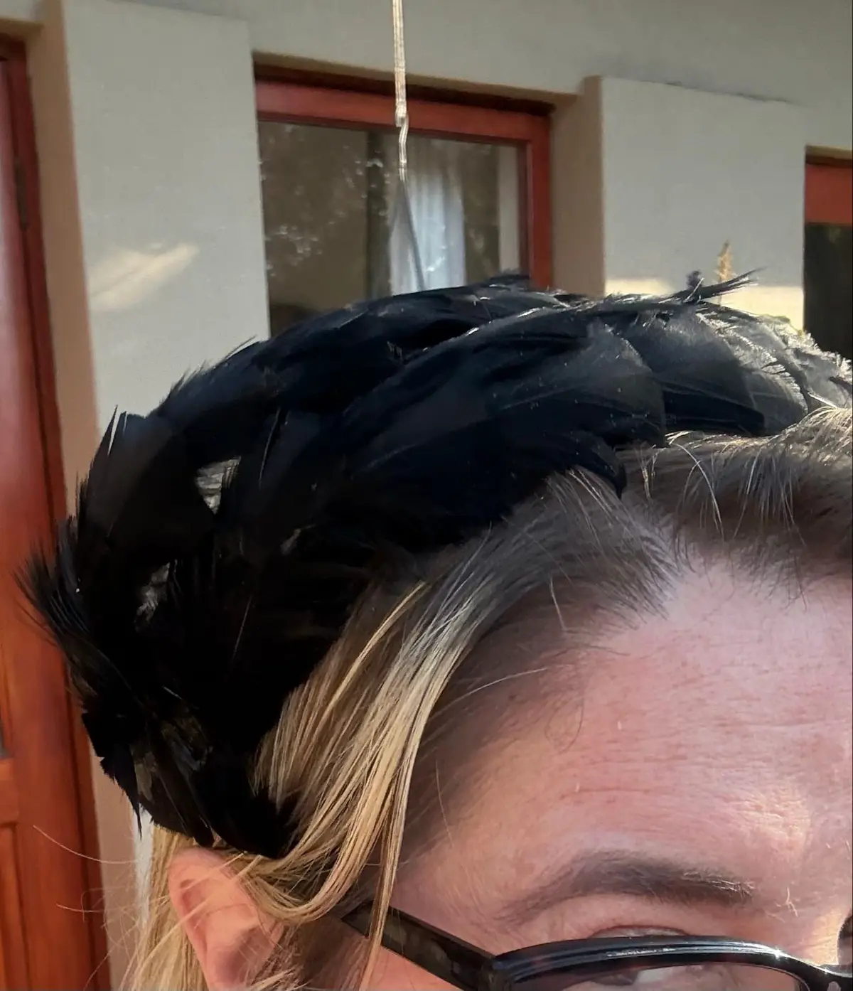 Vintage Black Feather Headband