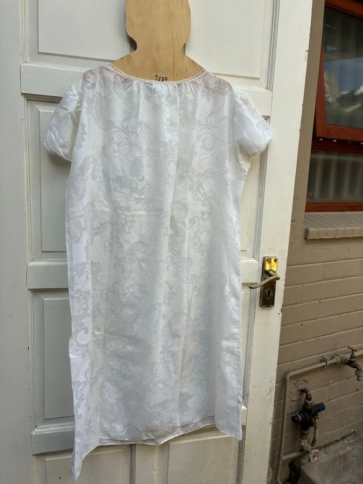 Vintage White Patterned Dress