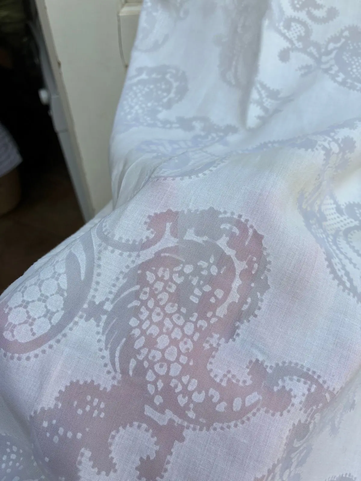 Vintage White Patterned Dress