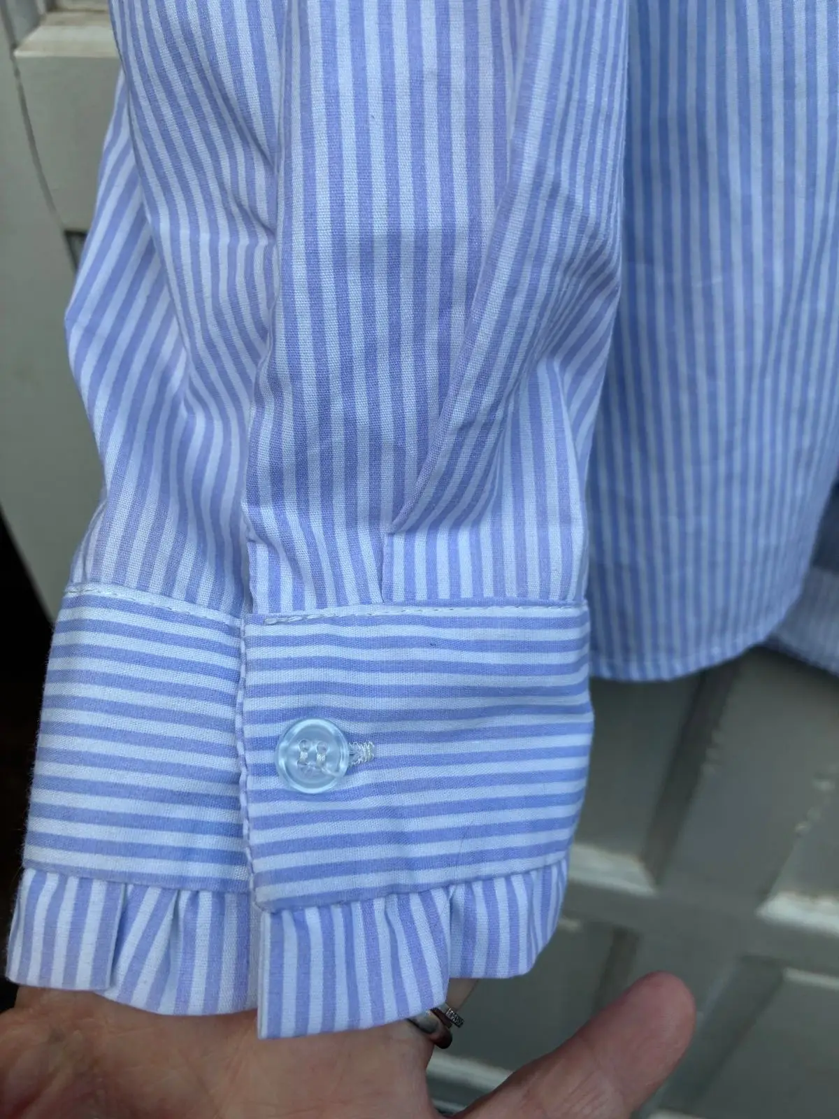 Mr Price Blue Striped Embroidered Button Down Shirt
