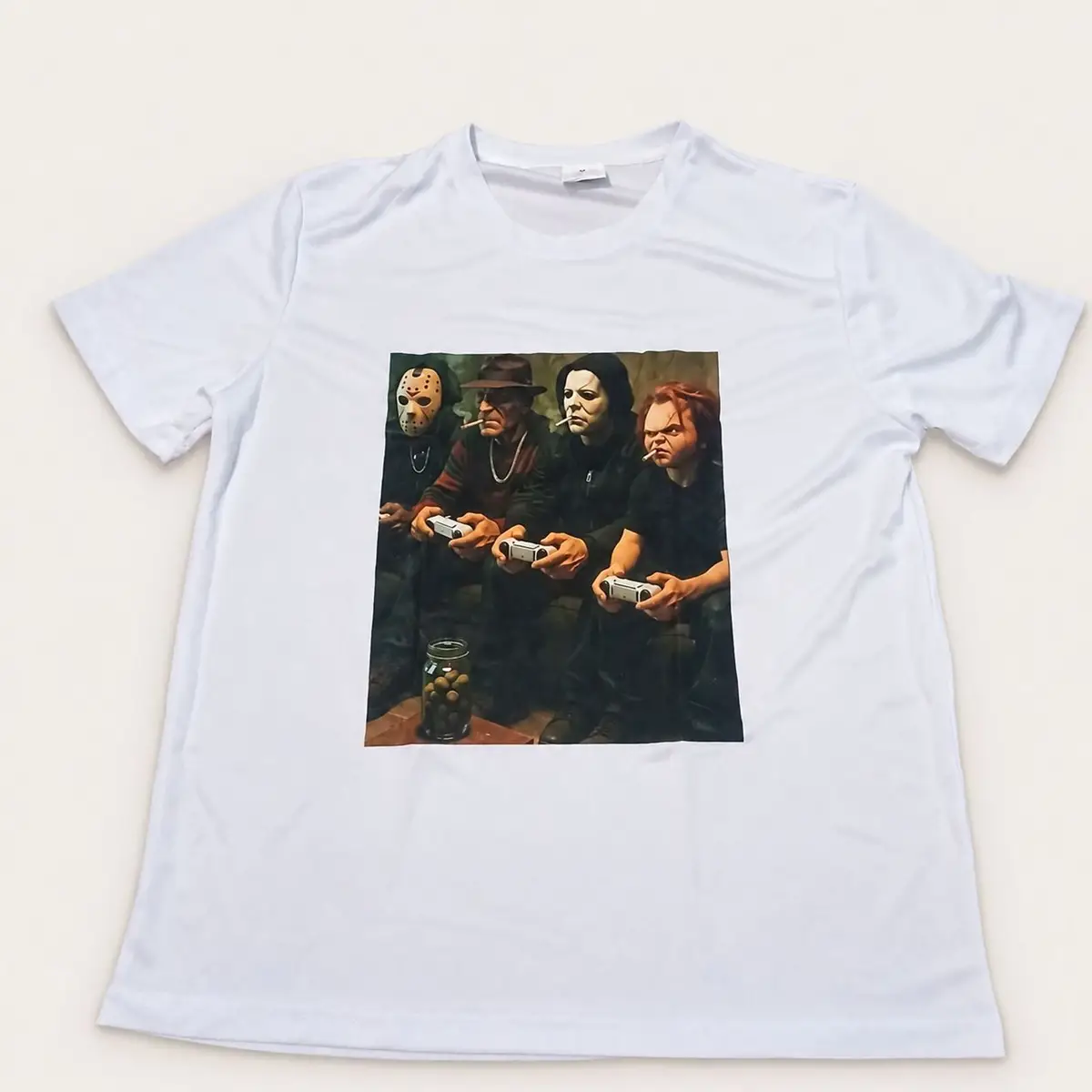 Horror Villains Graphic T-Shirt White Medium