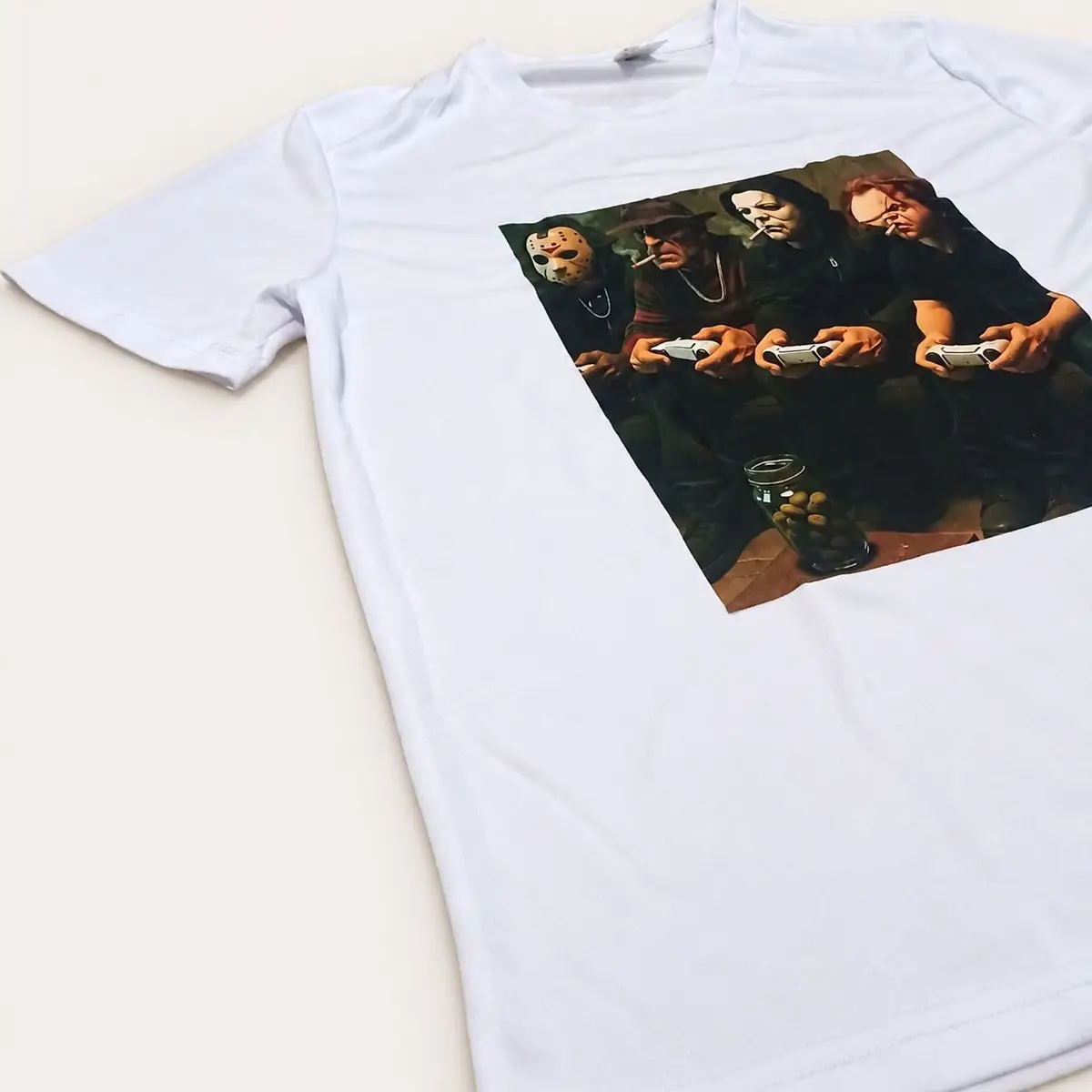 Horror Villains Graphic T-Shirt White Medium