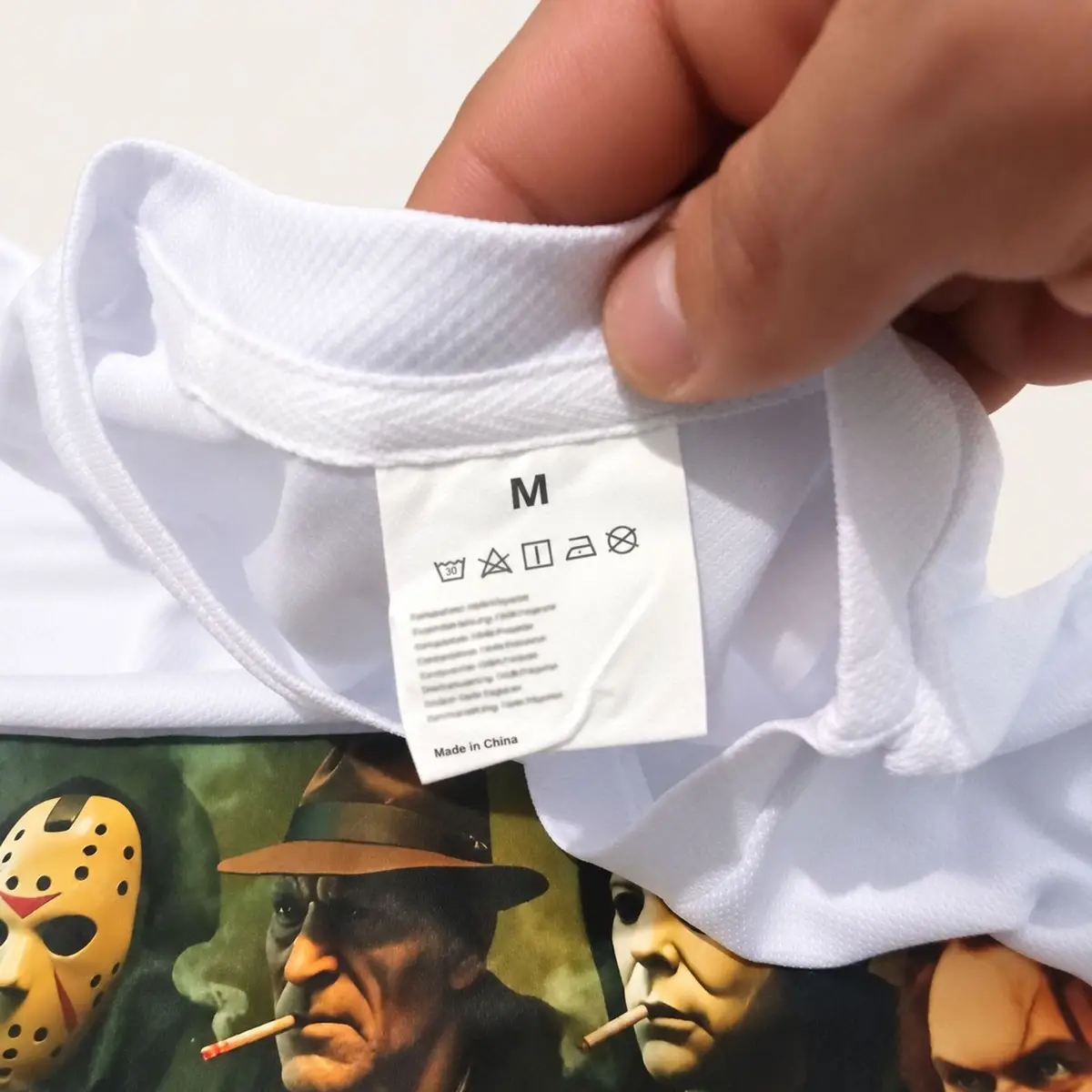Horror Villains Graphic T-Shirt White Medium