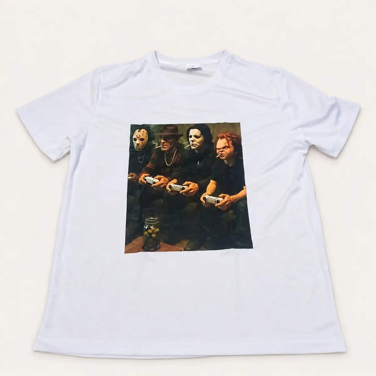 Horror Villains Graphic T-Shirt White Medium