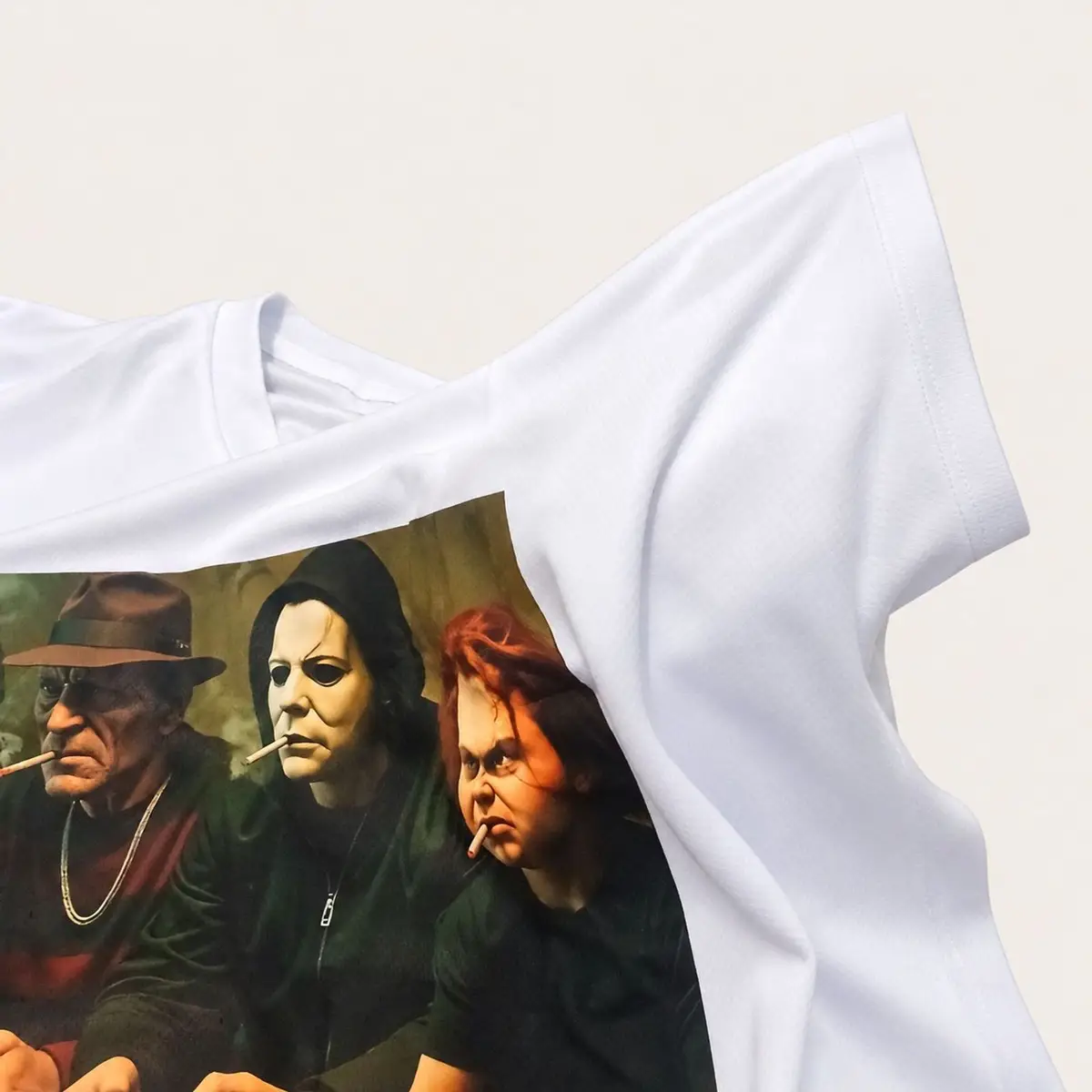 Horror Villains Graphic T-Shirt White Medium