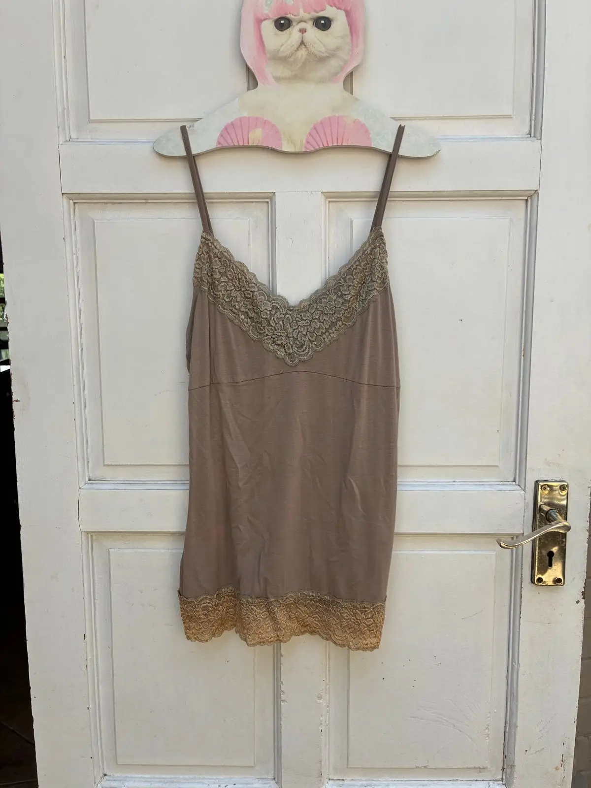 Woolworths Brown Lace Trim Camisole