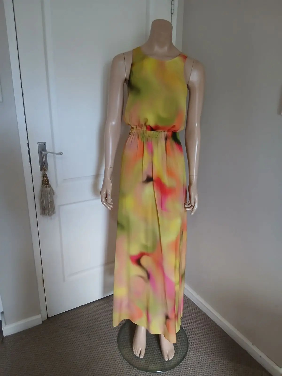 Poetry Multi-Color Abstract Print Maxi Dress Size 10