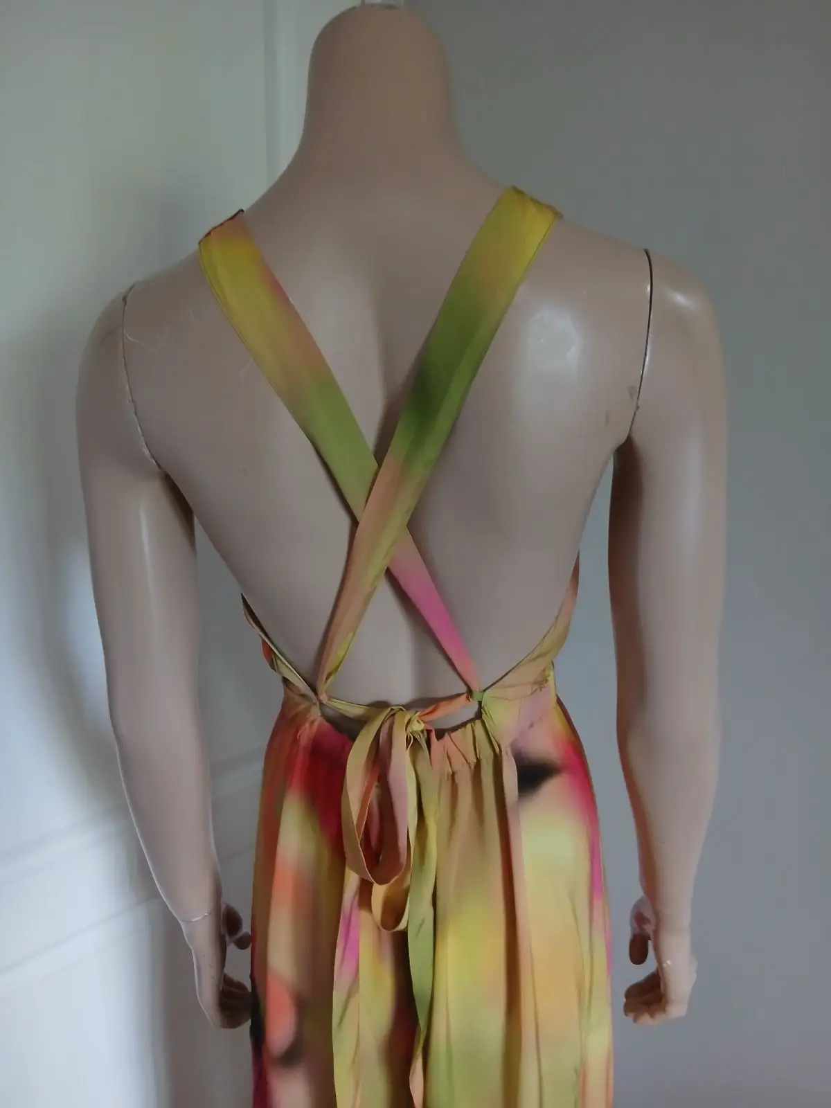Poetry Multi-Color Abstract Print Maxi Dress Size 10