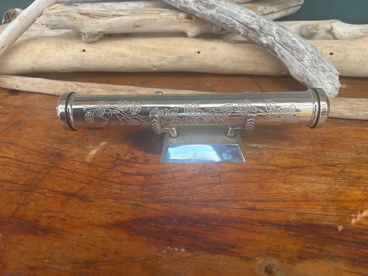 Silver-Plated Wedding Certificate Holder Tube