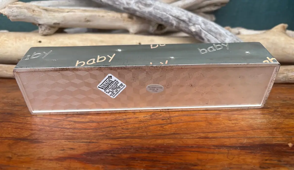 Silver-Plated Baby Birth Certificate Keepsake Box
