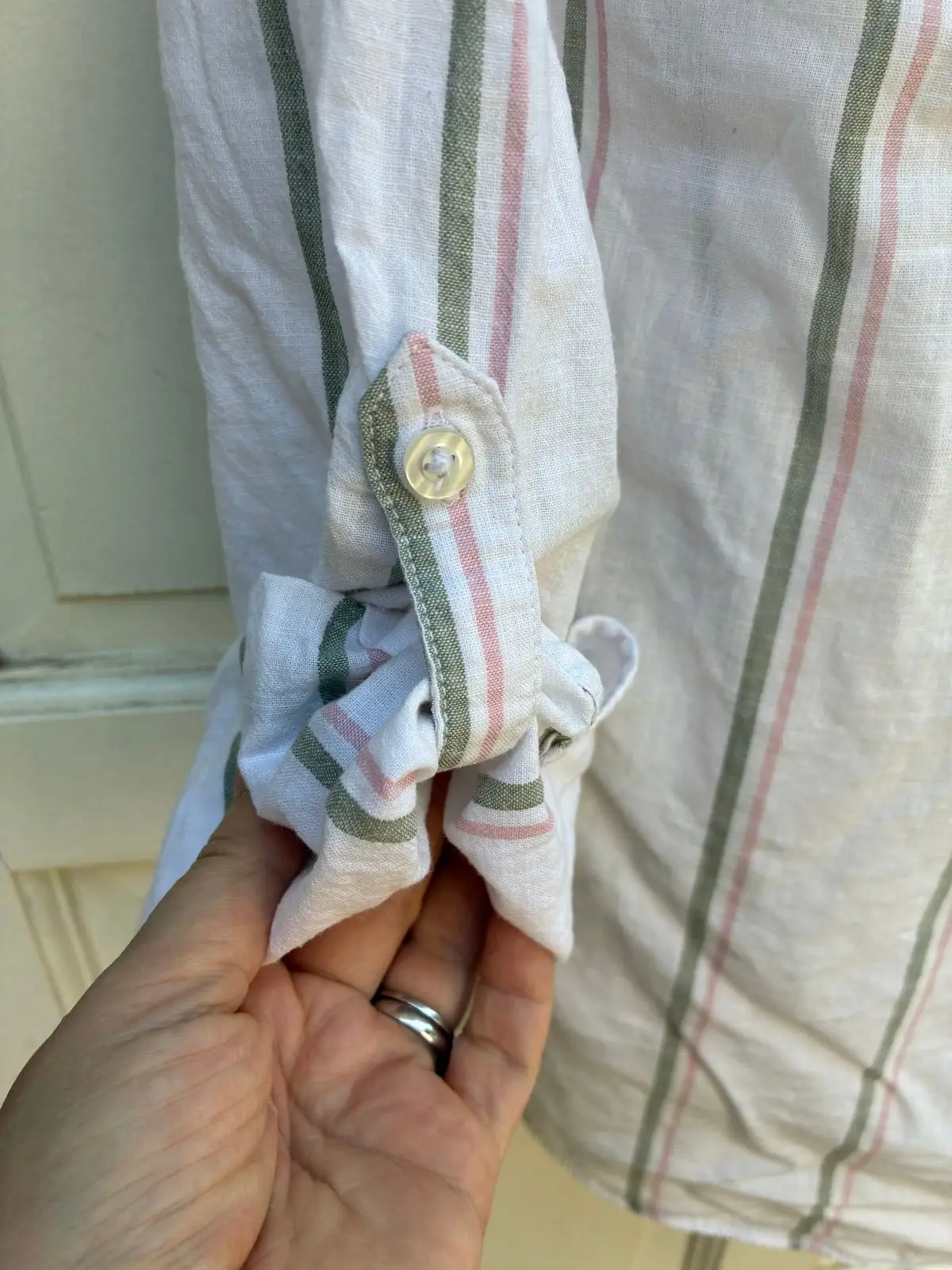 Striped Long Sleeve Button-Down Shirt