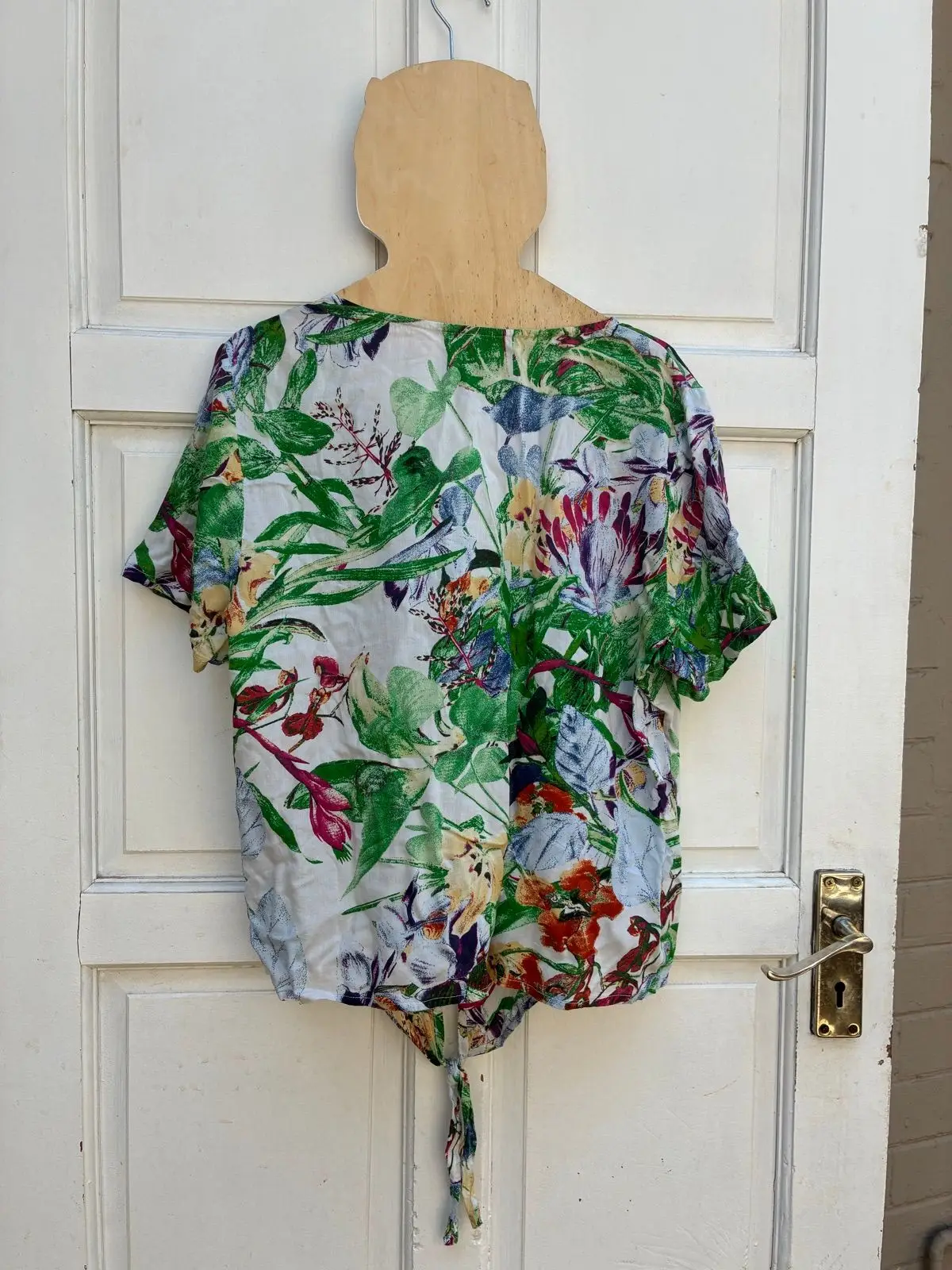 Woolworths Floral Print Short Sleeve Button-Up Top