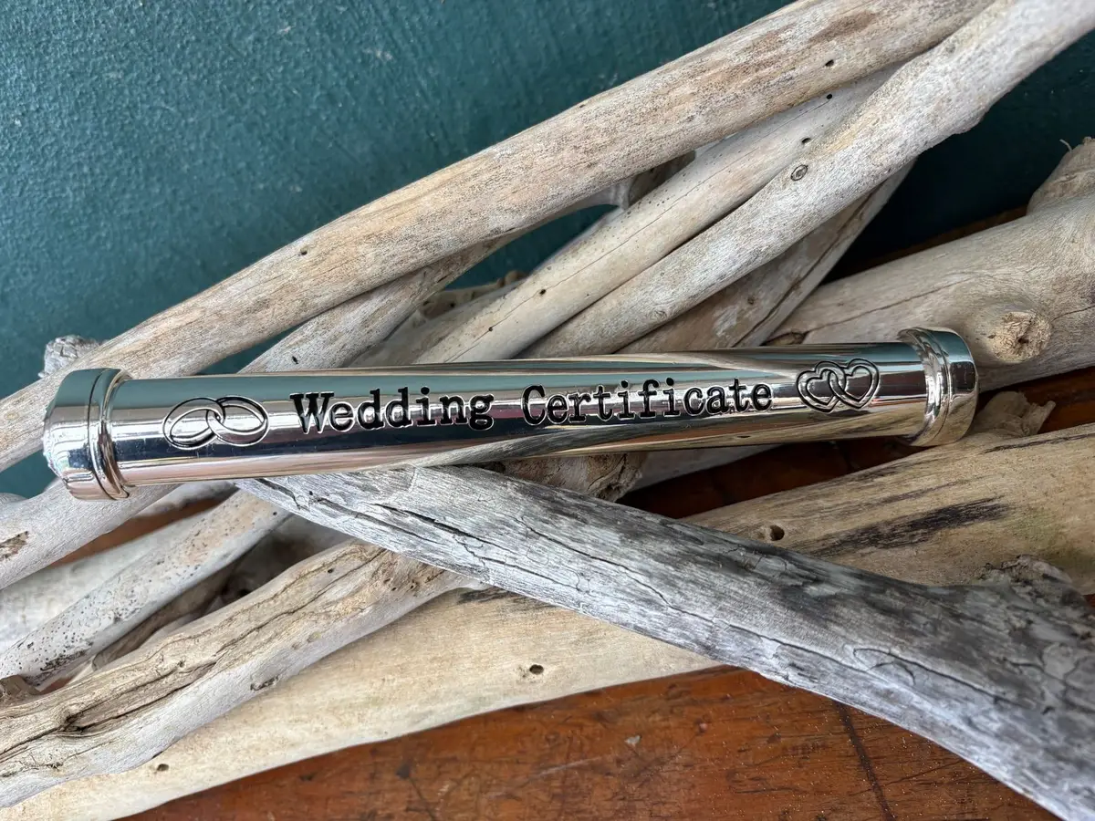 Silver-Plated Wedding Certificate Holder
