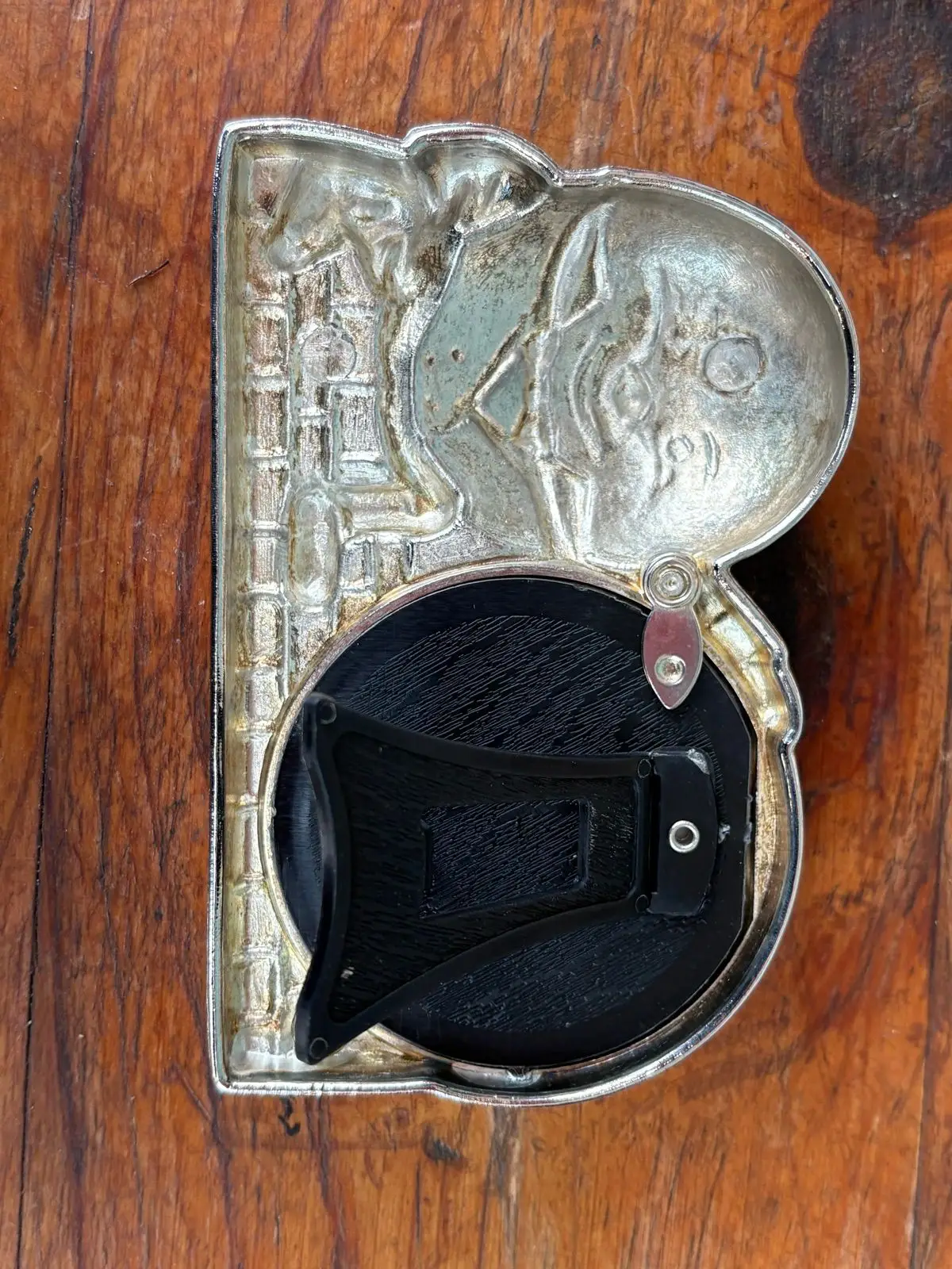 Vintage Humpty Dumpty Silver Metal Photo Frame