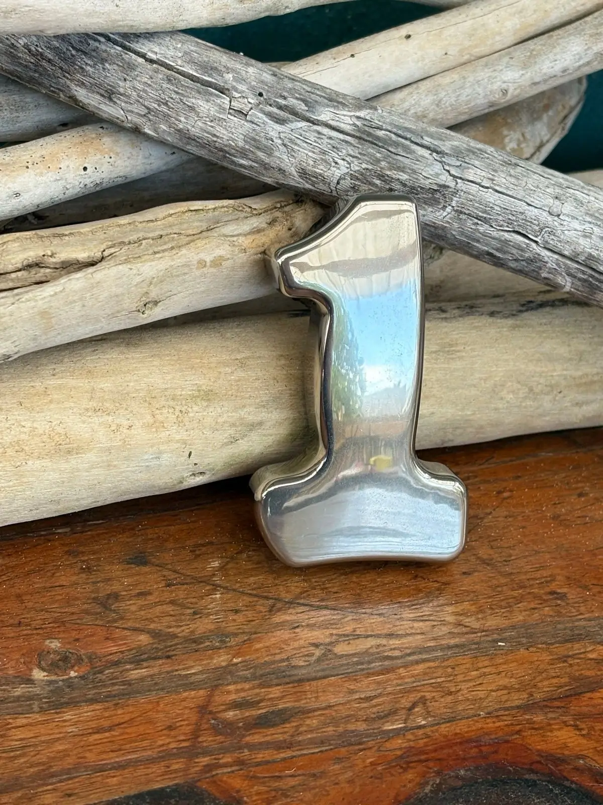Silver Number 1 Decorative Piece