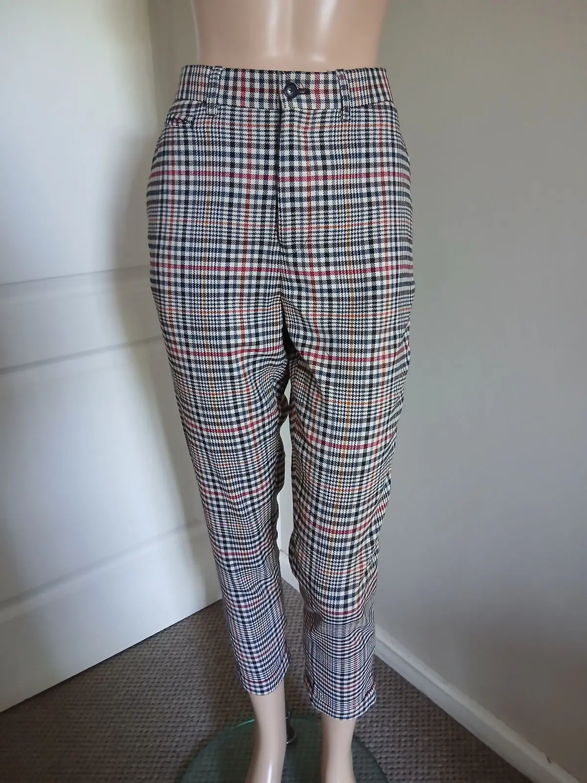 Zara Plaid Pattern Trousers