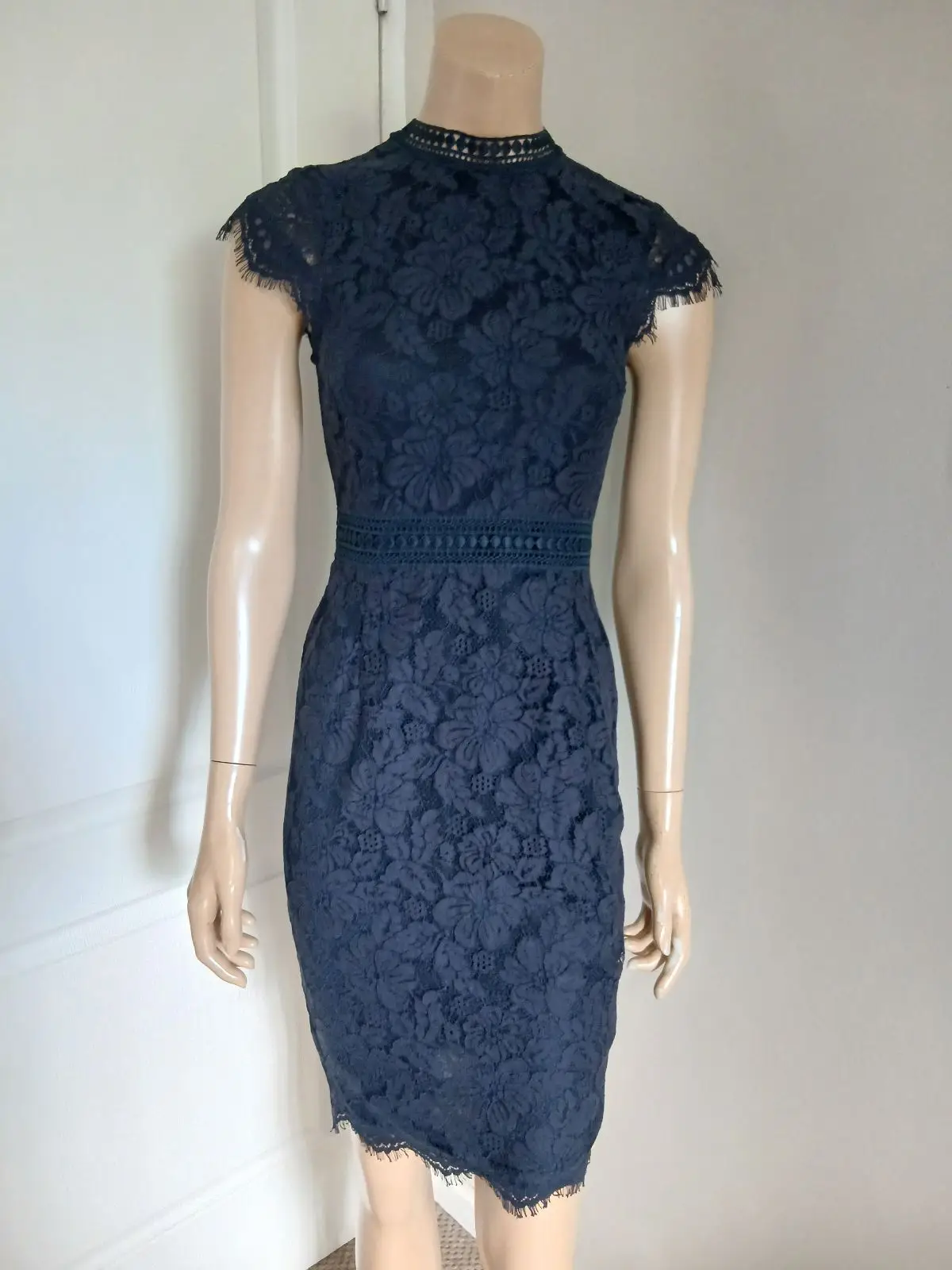 H&M Navy Blue Lace Cocktail Dress