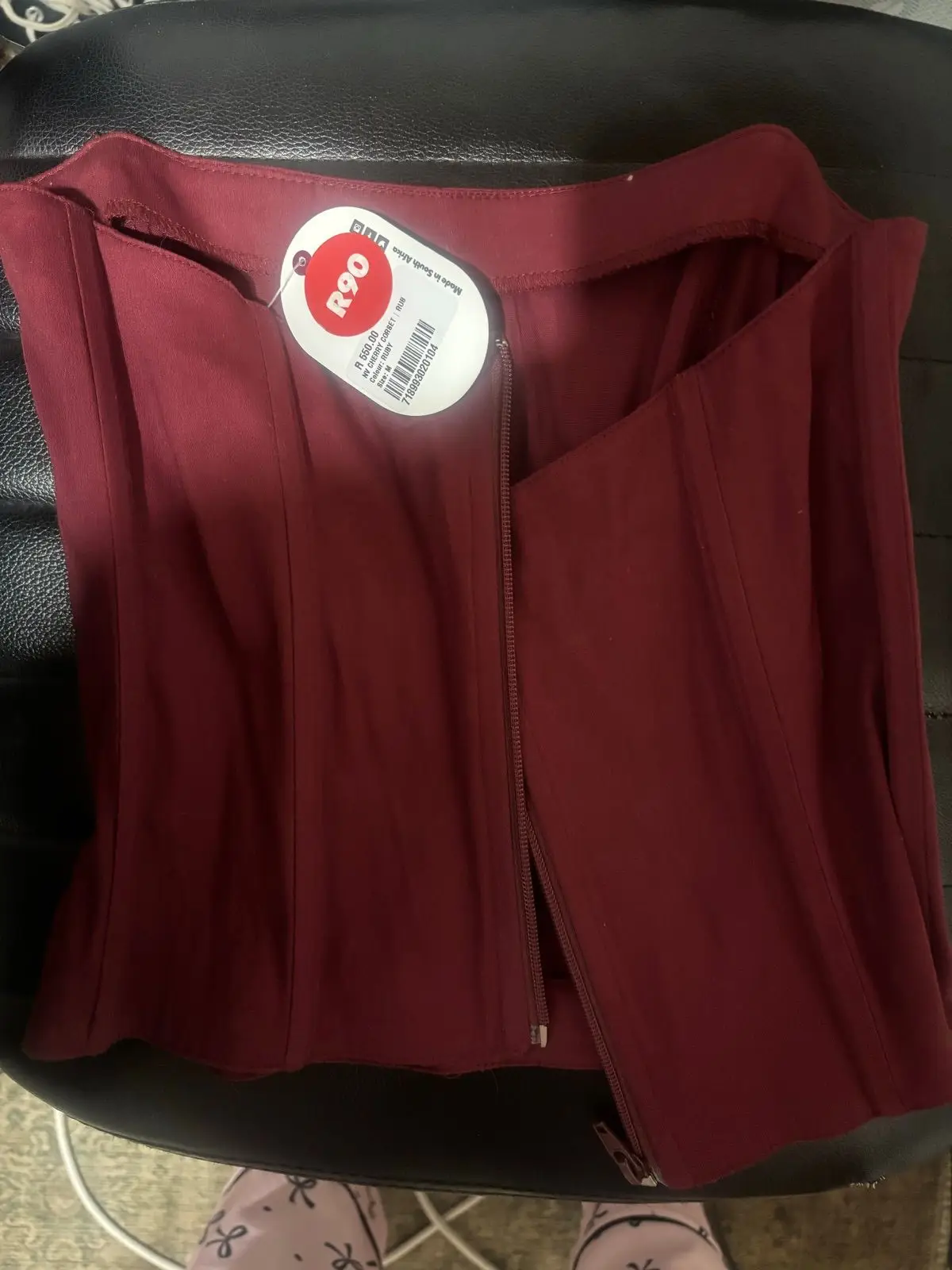 Maroon Mini Skirt