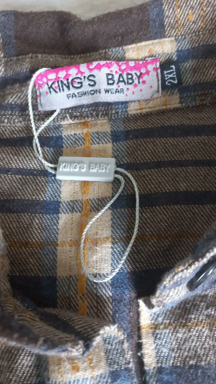 King's Baby Brown Plaid Flannel Shirt